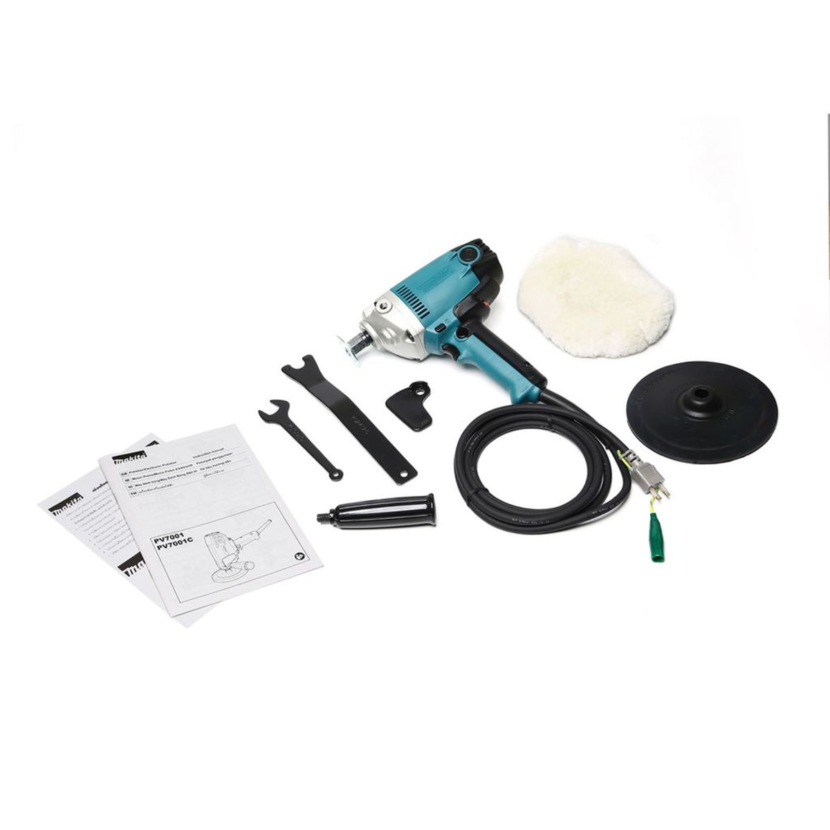 MAKITA เครื่องขัดเงา ขนาด 7 นิ้ว (180 มม.) กำลังไฟ 900 วัตต์ รุ่น PV-7001C ความเร็วรอบตัวเปล่า 600 - 2,000 รอบ/นาที ปรับความเร็วได้หลายระดับ