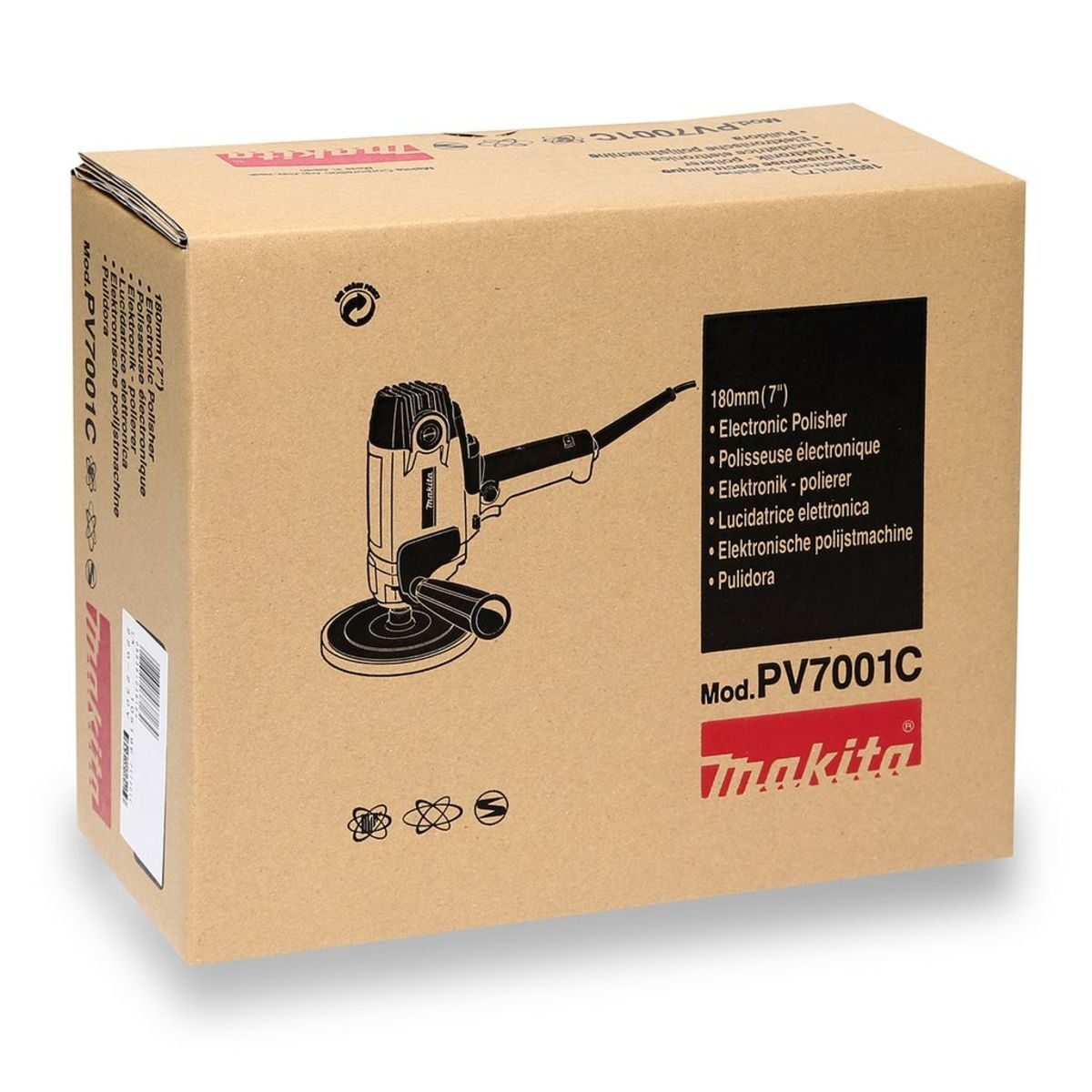 MAKITA เครื่องขัดเงา ขนาด 7 นิ้ว (180 มม.) กำลังไฟ 900 วัตต์ รุ่น PV-7001C ความเร็วรอบตัวเปล่า 600 - 2,000 รอบ/นาที ปรับความเร็วได้หลายระดับ