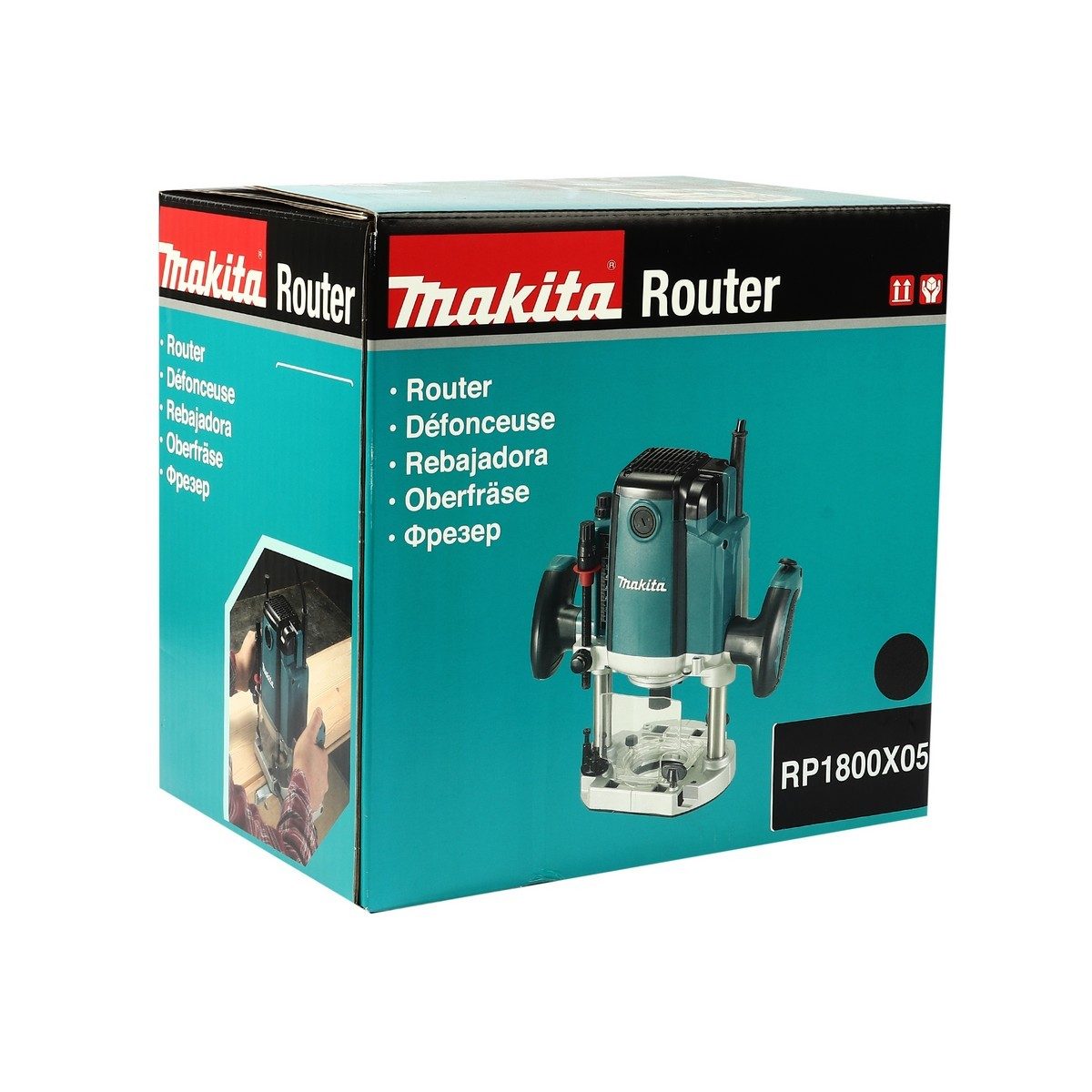 MAKITA เครื่องเร้าเตอร์ ขนาด 1/2 นิ้ว (12 มม.) กำลังไฟ 1,850 วัตต์ รุ่น RP1800X05 ความเร็วรอบตัวเปล่า 22,000 รอบ/นาที (มากีต้า)