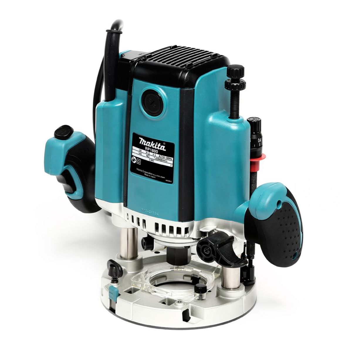 MAKITA เครื่องเร้าเตอร์ ขนาด 1/2 นิ้ว (12 มม.) กำลังไฟ 1,850 วัตต์ รุ่น RP-1800 ความเร็วรอบตัวเปล่า 22,000 รอบ/นาที ฉนวนสองชั้น มีระบบกำจัดฝ