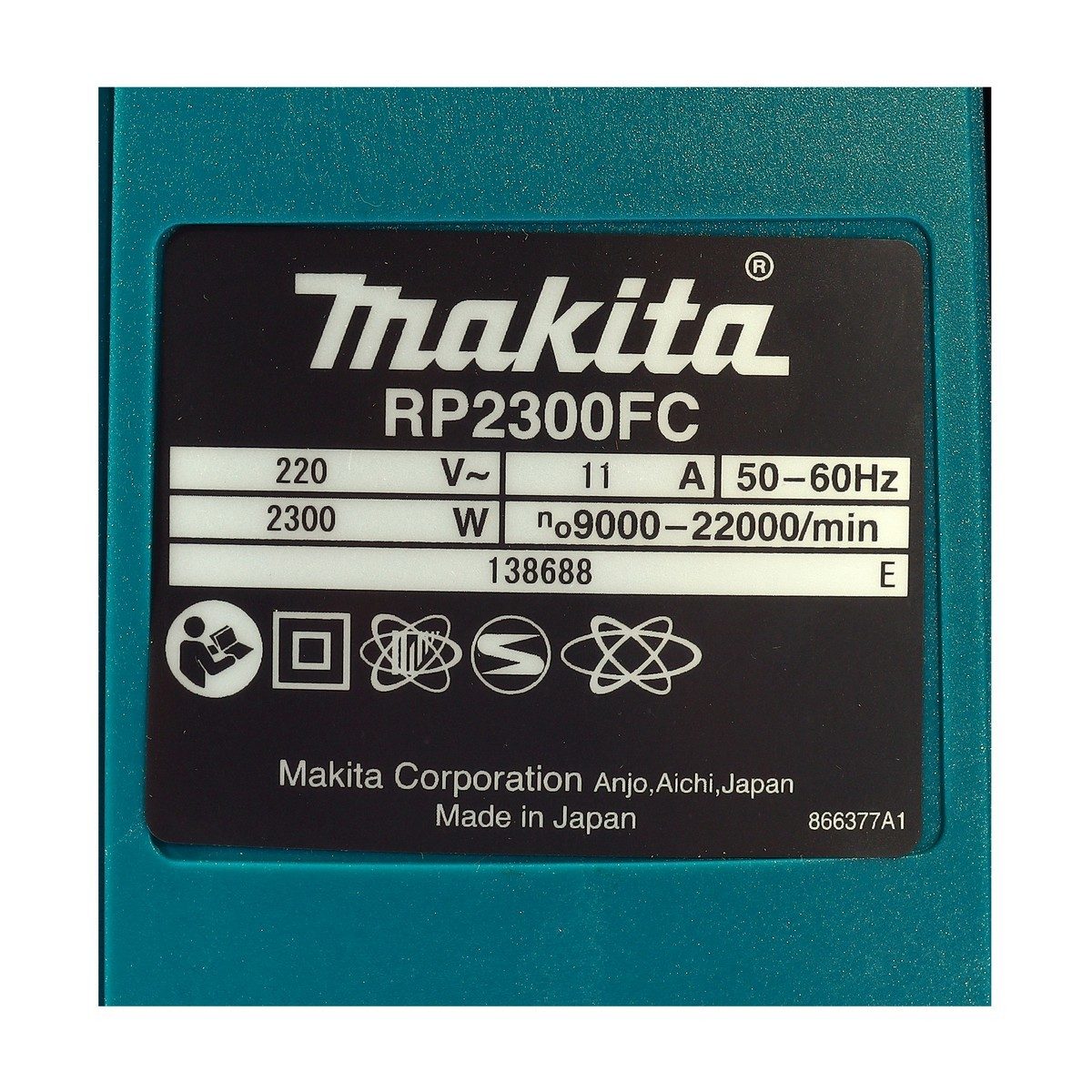 MAKITA เครื่องเร้าเตอร์ ขนาด 1/2 นิ้ว (12 มม.) กำลังไฟ 2,300 วัตต์ รุ่น RP2300FC05 ความเร็วรอบ 9,000 - 22,000 รอบ/นาที (มากีต้า)
