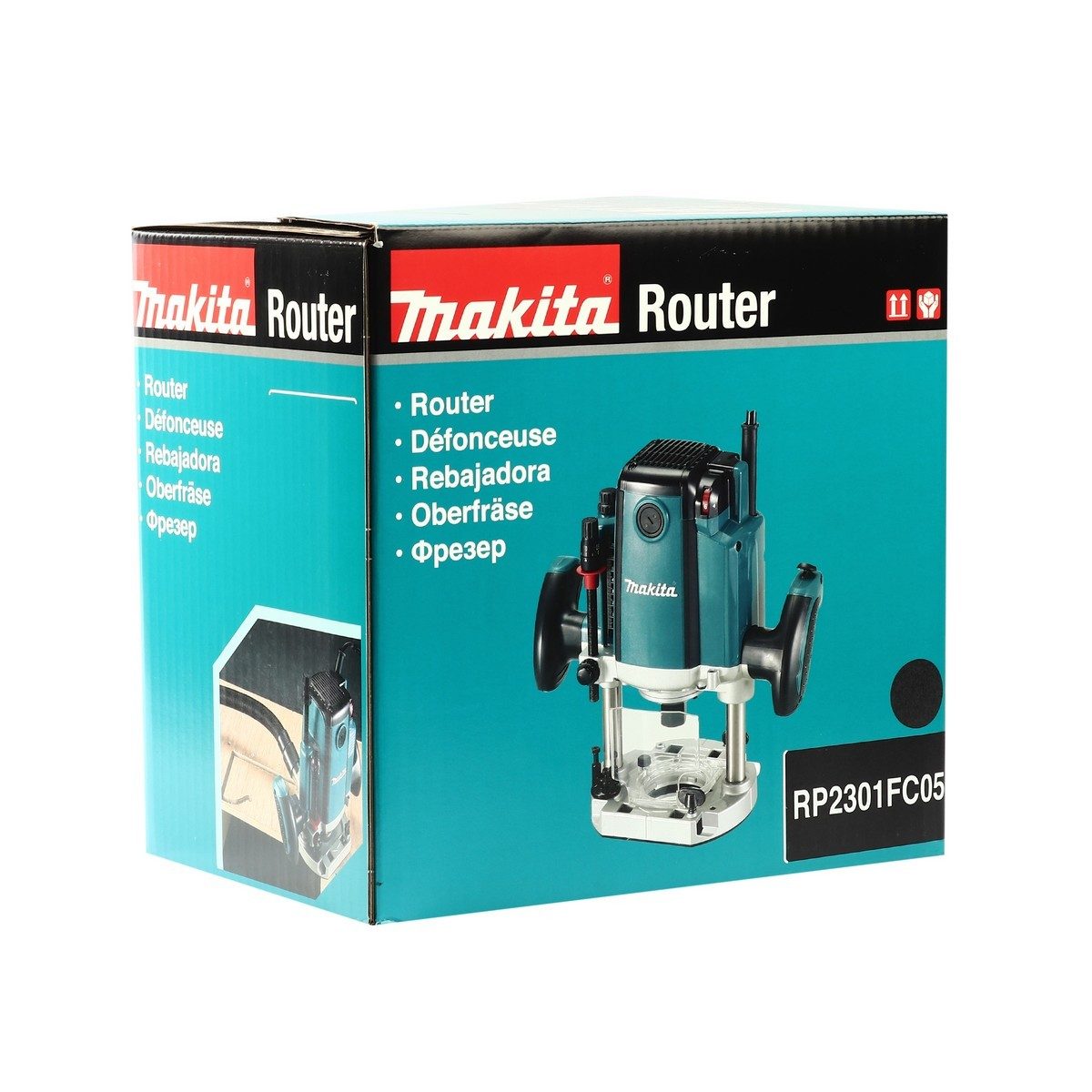 MAKITA เครื่องเร้าเตอร์ ขนาด 1/2 นิ้ว (12 มม.) กำลังไฟ 2,100 วัตต์ รุ่น RP2301FC05 ความเร็วรอบคัวเปล่า 9,000 - 22,000 รอบ/นาที ปรับความเร็วไ