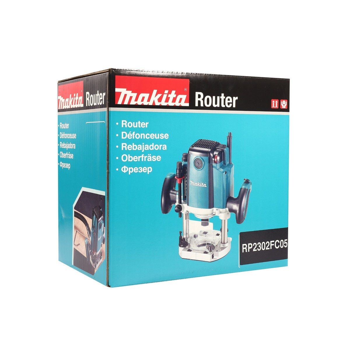 MAKITA เครื่องเร้าเตอร์ ขนาด 1/2 นิ้ว (12 มม.) กำลังไฟ 2,300 วัตต์ รุ่น RP2302FC05 ความเร็วรอบ 9,000 - 22,000 รอบ/นาที พร้อมหัวดูดฝุ่น (มากี