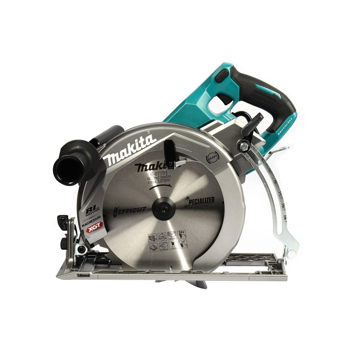 MAKITA เลื่อยวงเดือน 40VMAX 10 นิ้ว รุ่น RS002GT101 ความเร็วรอบตัวเปล่า 4,000 รอบ/นาที รวมแบตเตอรี่-แท่นชาร์จ (มากีต้า)
