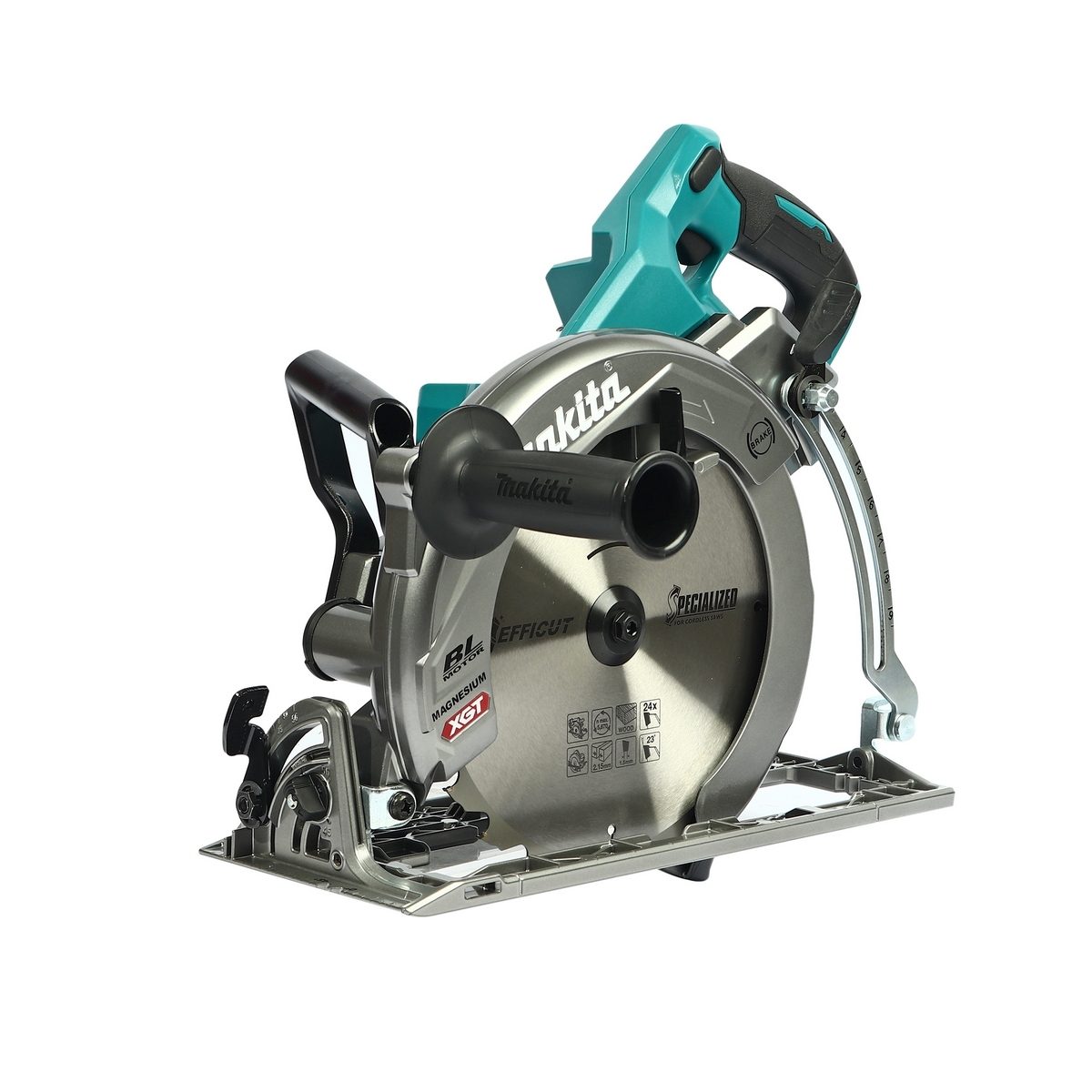 MAKITA เลื่อยวงเดือน 40VMAX 10 นิ้ว รุ่น RS002GZ ความเร็วรอบตัวเปล่า 4,000 รอบ/นาที รวมแบตเตอรี่-แท่นชาร์จ (มากีต้า)