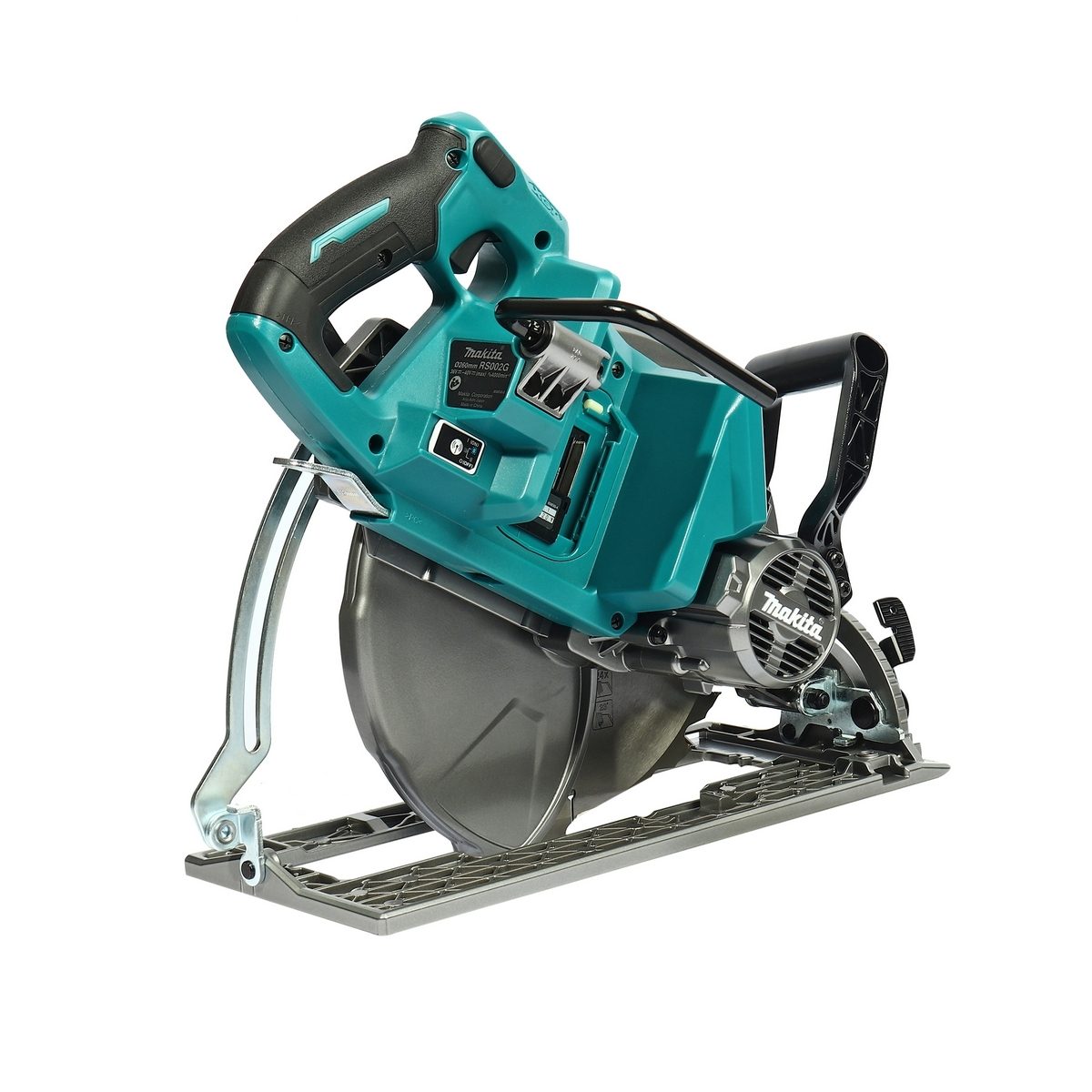 MAKITA เลื่อยวงเดือน 40VMAX 10 นิ้ว รุ่น RS002GZ ความเร็วรอบตัวเปล่า 4,000 รอบ/นาที รวมแบตเตอรี่-แท่นชาร์จ (มากีต้า)