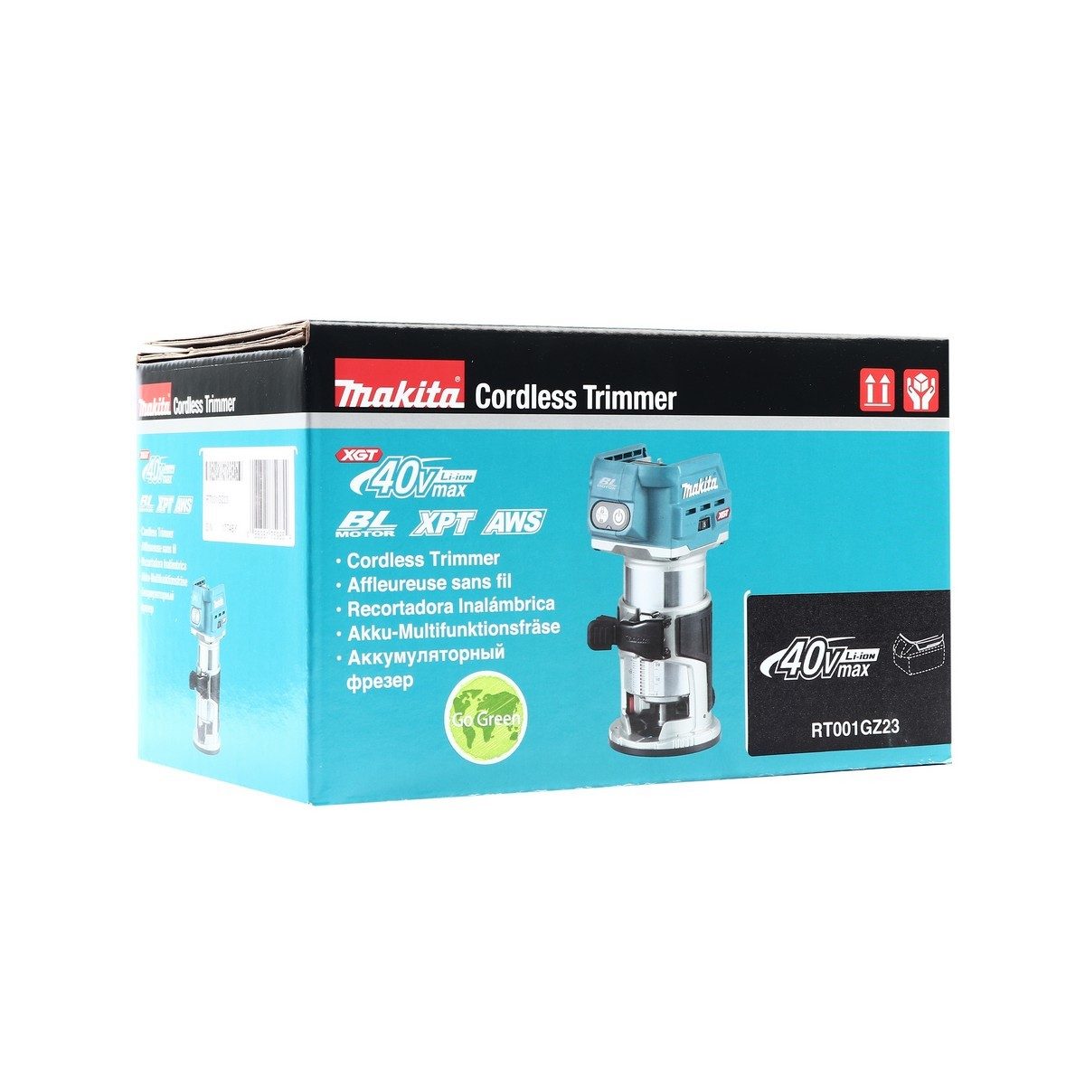 MAKITA เครื่องทริมเมอร์ไร้สาย 40 โวลต์ รุ่น RT001GZ23 ความเร็วรอบสูงสุด 31,000 รอบ/นาที XGT / BL /AWS ไม่รวมแบตเตอรี่-แท่นชาร์จ (มากีต้า).