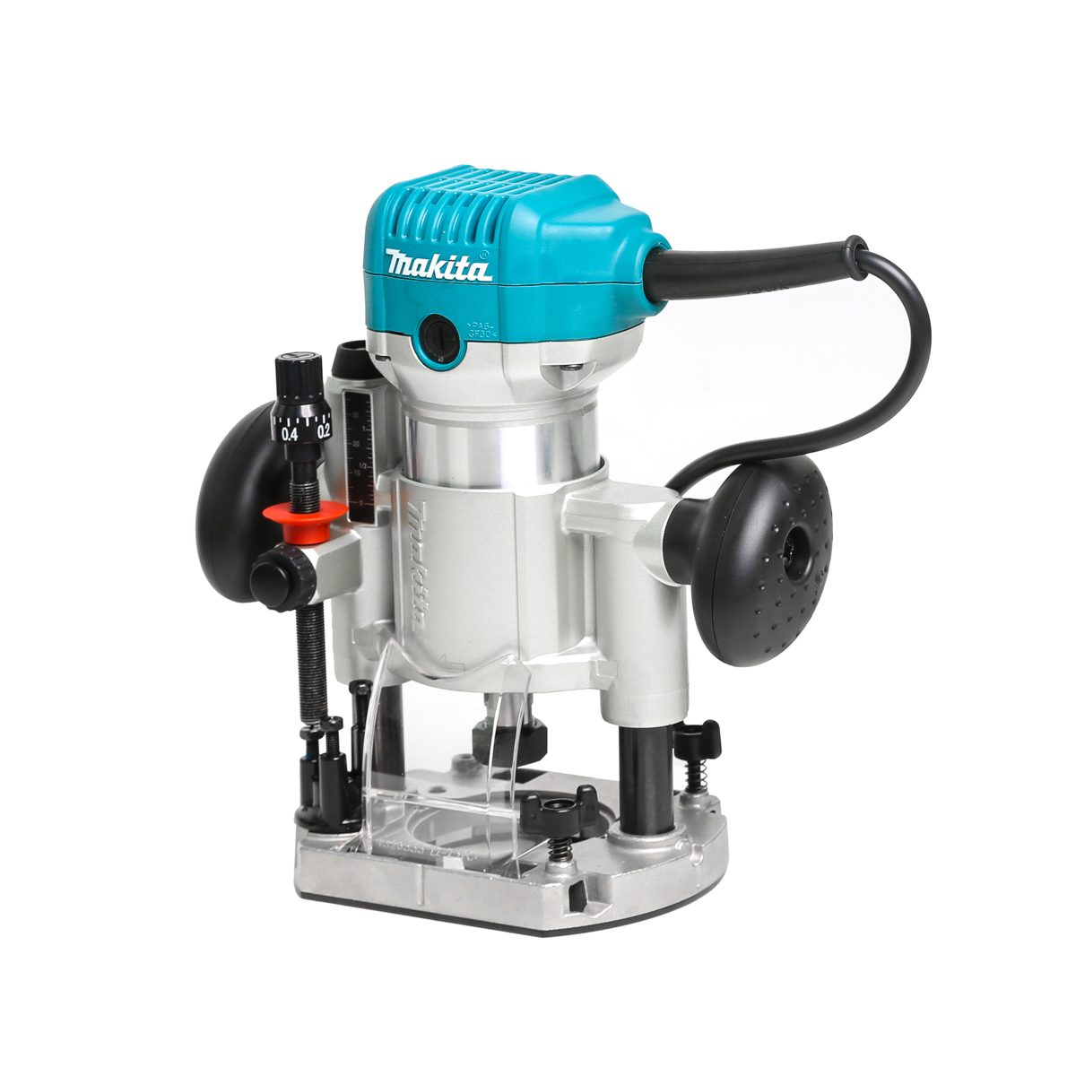 MAKITA ทริมเมอร์ กำลังไฟ 710 วัตต์ ขนาด 6 มม. (1/4 นิ้ว), 8 มม. (3/8 นิ้ว) รุ่น RT0700CX3 ความเร็วรอบตัวเปล่า 10,000 - 30,000 รอบ/นาที (มากี