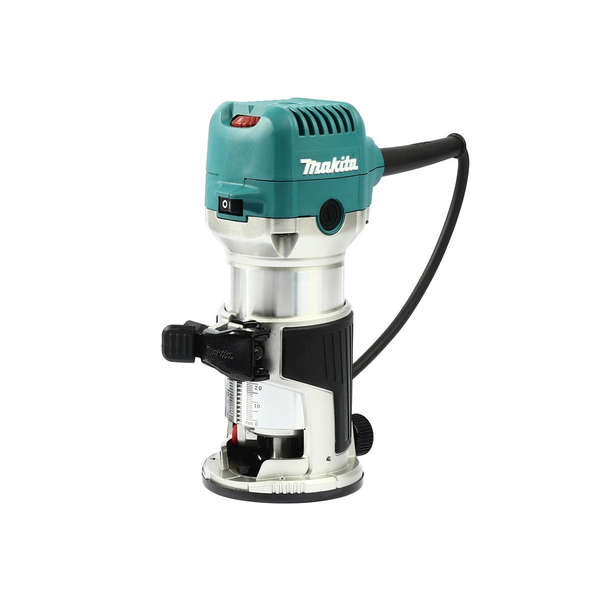 MAKITA ทริมเมอร์ ขนาด 6 มม. (1/4 นิ้ว), 8 มม. (3/8 นิ้ว) กำลังไฟ 710 วัตต์ รุ่น RT0702CJ ความเร็วรอบตัวเปล่ 10,000 - 34,000 รอบ/นาที (มากีต้