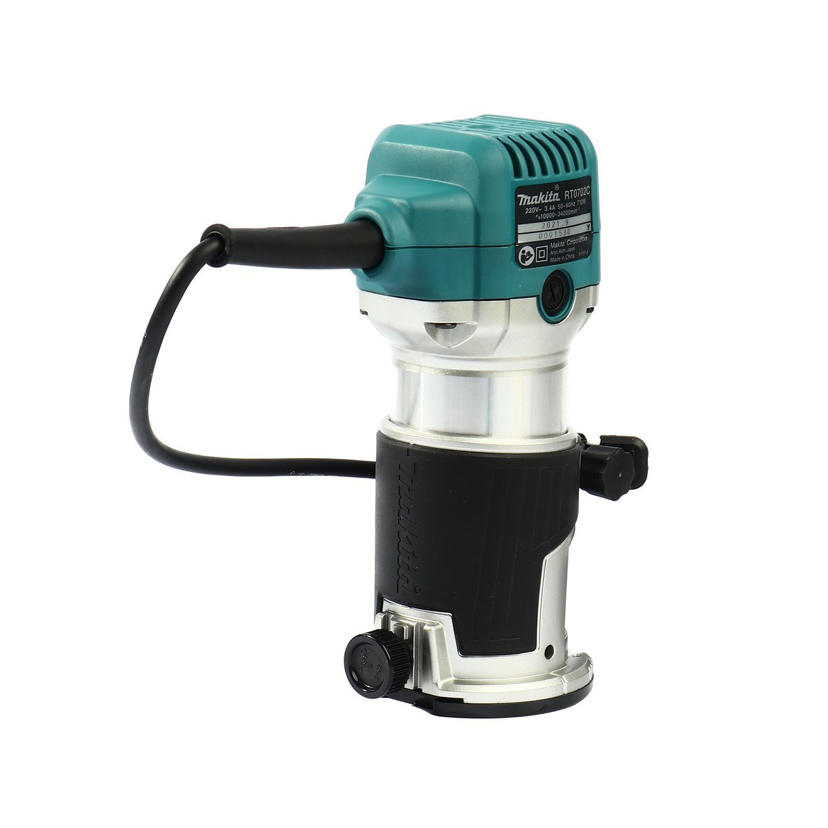 MAKITA ทริมเมอร์ ขนาด 6 มม. (1/4 นิ้ว), 8 มม. (3/8 นิ้ว) กำลังไฟ 710 วัตต์ รุ่น RT0702CJ ความเร็วรอบตัวเปล่ 10,000 - 34,000 รอบ/นาที (มากีต้