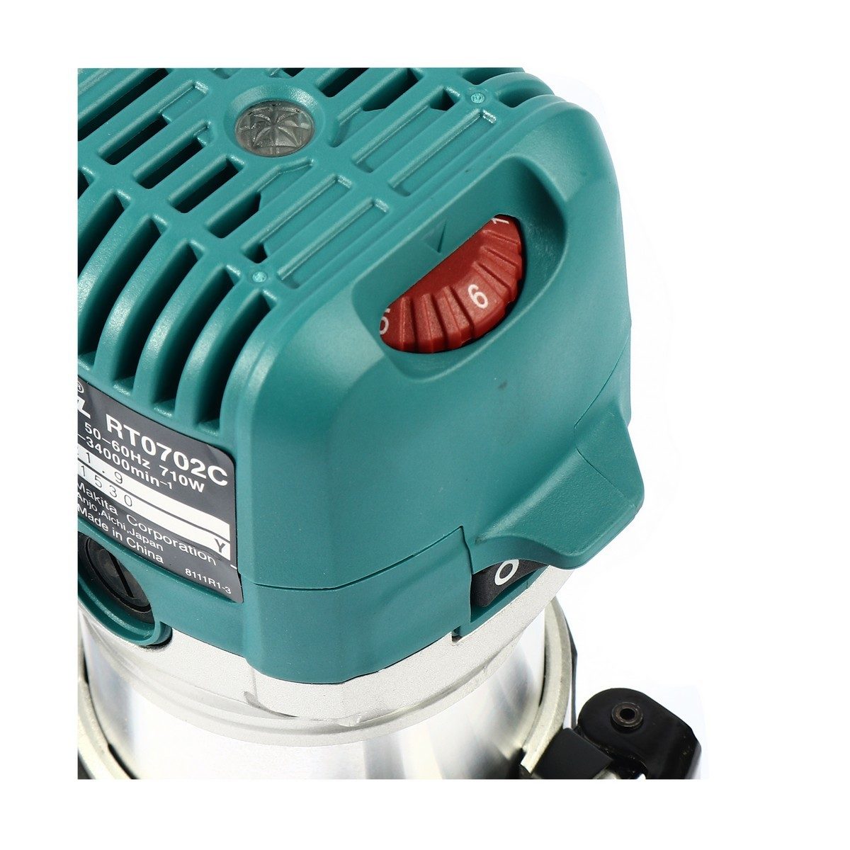 MAKITA ทริมเมอร์ ขนาด 6 มม. (1/4 นิ้ว), 8 มม. (3/8 นิ้ว) กำลังไฟ 710 วัตต์ รุ่น RT0702CJ ความเร็วรอบตัวเปล่ 10,000 - 34,000 รอบ/นาที (มากีต้