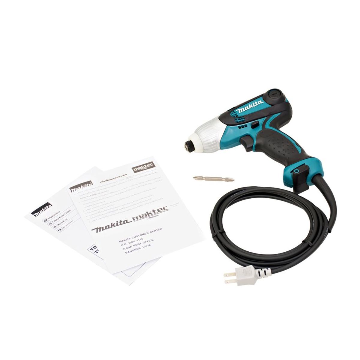 MAKITA ไขควงกระแทกไฟฟ้า กำลังไฟ 230 วัตต์ รุ่น TD0101F ความเร็วรอบตัวเปล่าสูงสุด 0-3,600 รอบ/นาที (มากีต้า)