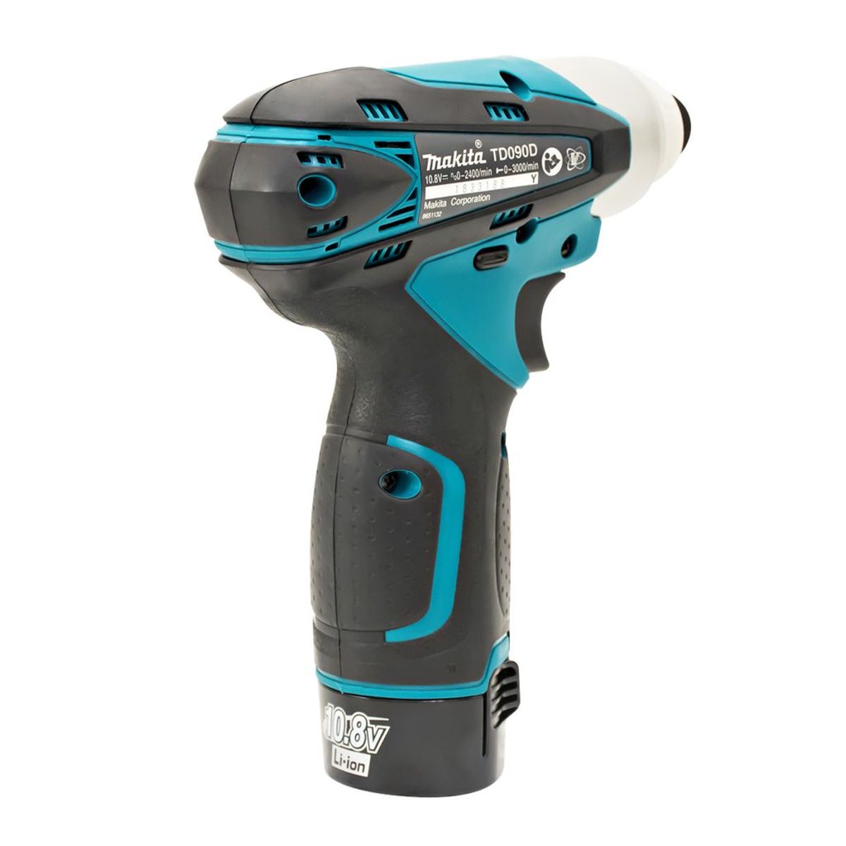 MAKITA สว่านไขควงกระแทกไร้สาย 10.8 โวลต์ 1/4 นิ้ว รุ่น TD090DWE แรงบิดสูงสุด 90 นิวตันเมตร รวมแบตเตอรี่และแท่นชาร์จ (มากีต้า)