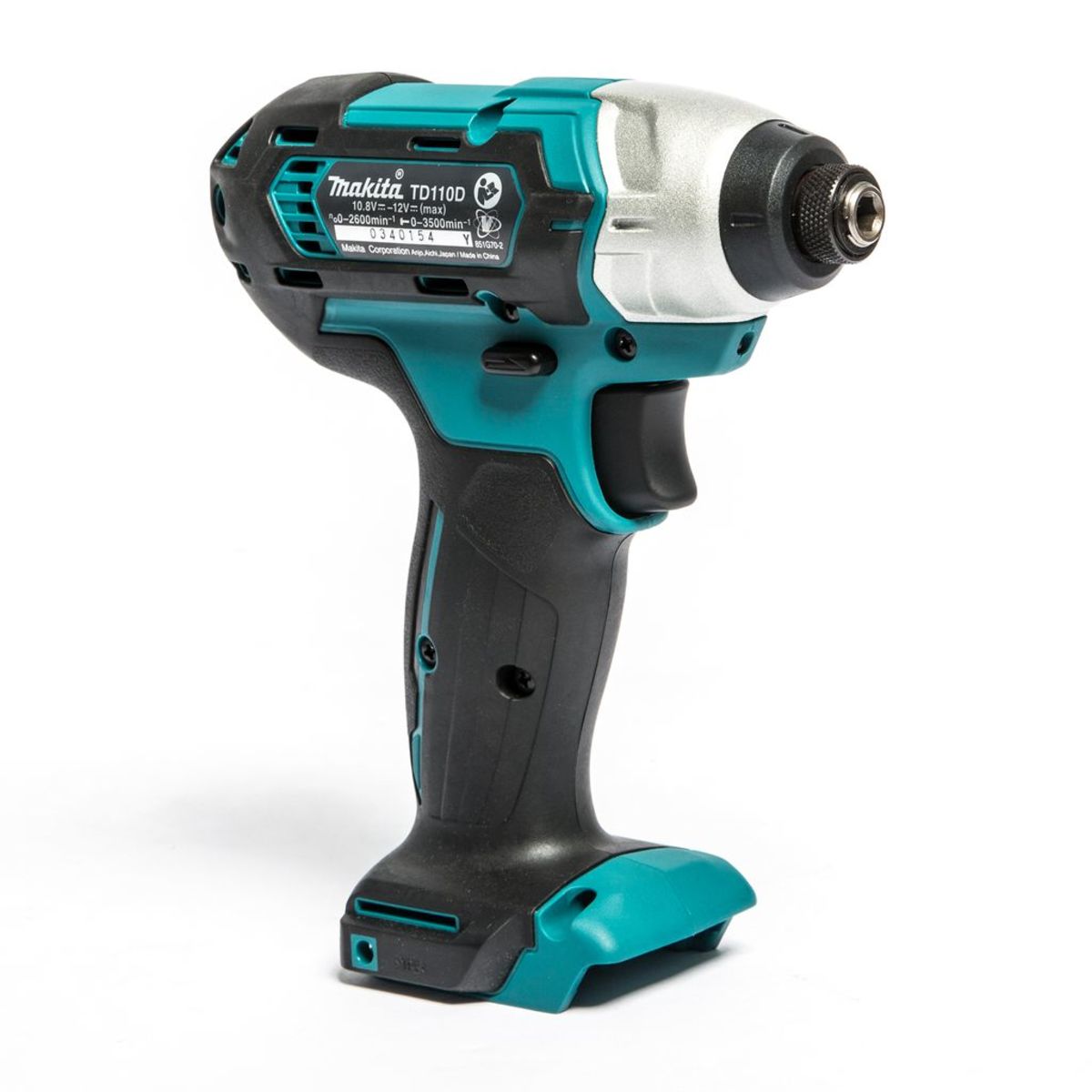MAKITA สว่านไขควงกระแทกไร้สาย 12 โวลต์ 1/4 นิ้ว รุ่น TD110DZ แรงบิดสูงสุด 110 นิวตันเมตร ไม่รวมแบตเตอรี่และแท่นชาร์จ (มากีต้า)