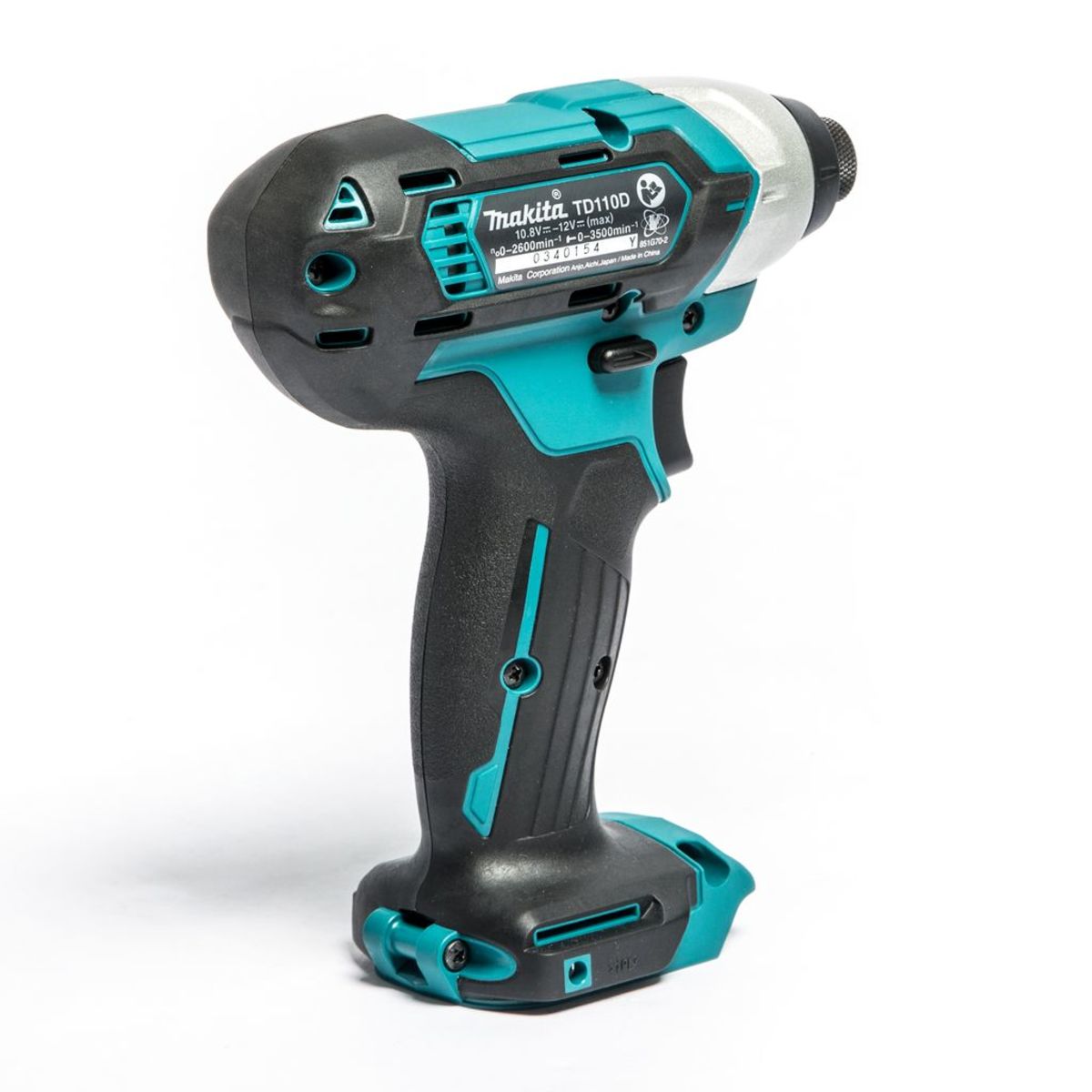 MAKITA สว่านไขควงกระแทกไร้สาย 12 โวลต์ 1/4 นิ้ว รุ่น TD110DZ แรงบิดสูงสุด 110 นิวตันเมตร ไม่รวมแบตเตอรี่และแท่นชาร์จ (มากีต้า)