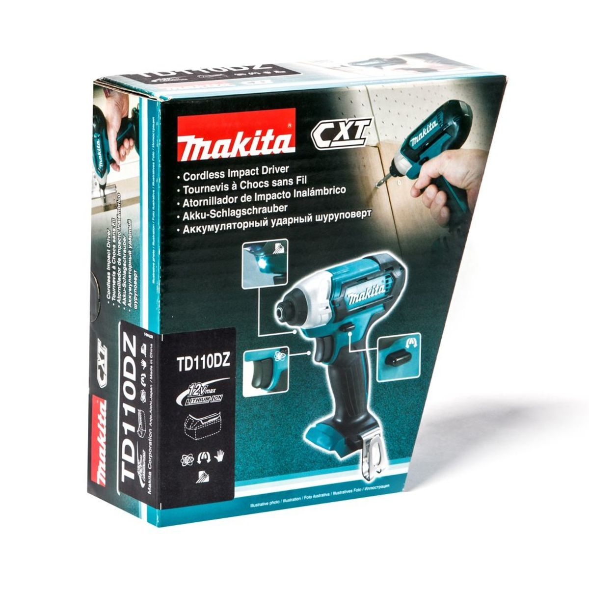 MAKITA สว่านไขควงกระแทกไร้สาย 12 โวลต์ 1/4 นิ้ว รุ่น TD110DZ แรงบิดสูงสุด 110 นิวตันเมตร ไม่รวมแบตเตอรี่และแท่นชาร์จ (มากีต้า)