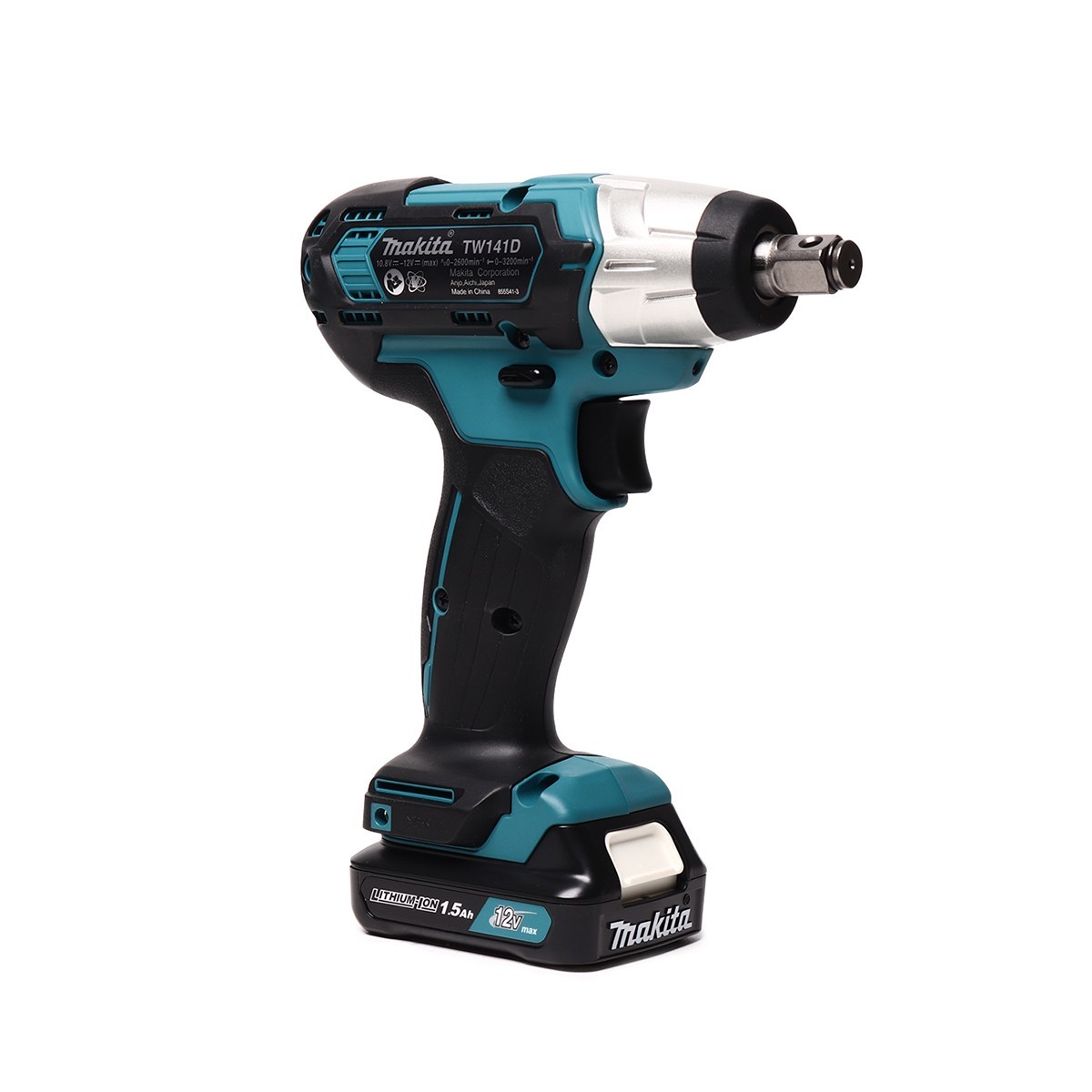 MAKITA เครื่องขันบล๊อกไร้สาย 12 โวลต์ 1/2 นิ้ว รุ่น TW141DWYE แรงบิดสูงสุด 145 นิวตันเมตร รวมแบตเตอรี่และแท่นชาร์จ (มากีต้า)