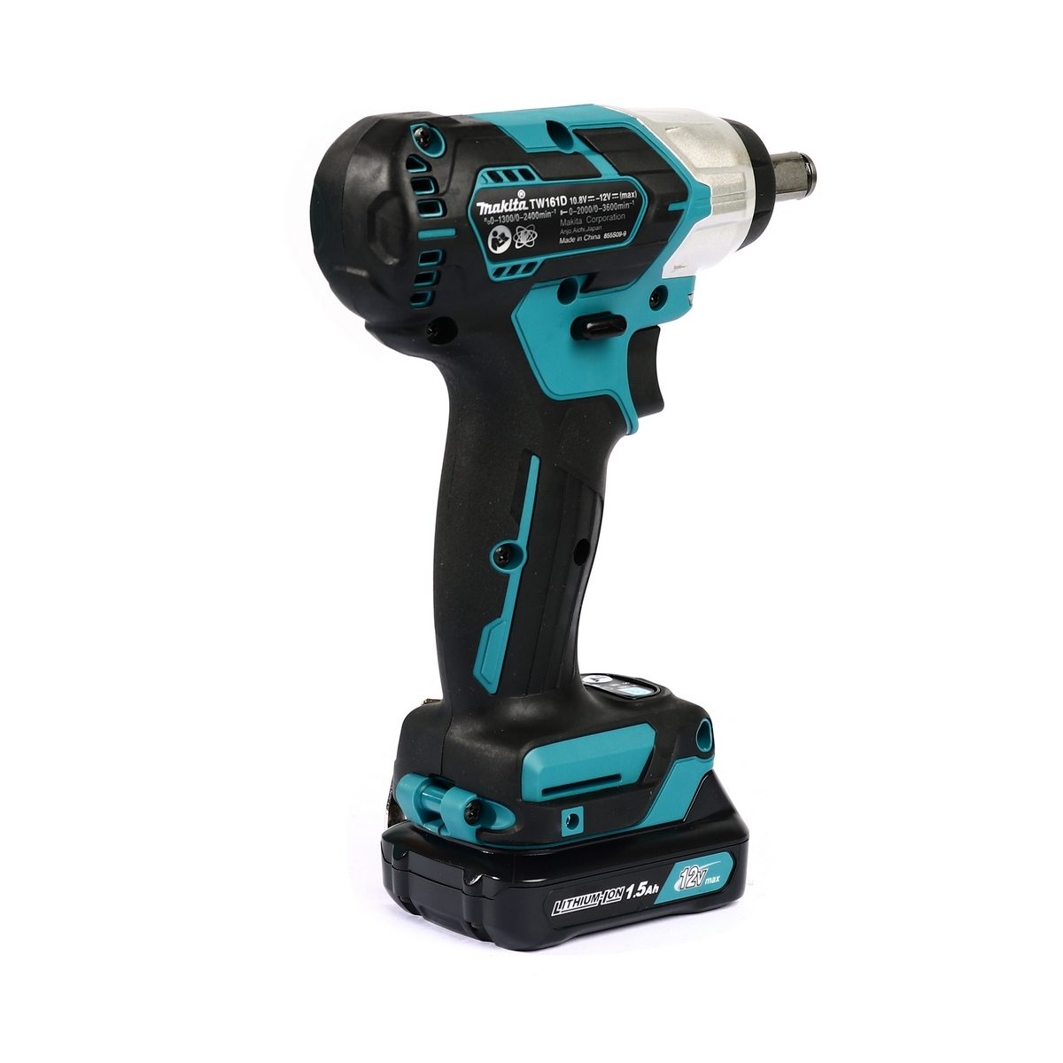 MAKITA เครื่องขันบล๊อกไร้สาย 12 โวลต์ 1/2 นิ้ว รุ่น TW161DWYE แรงบิดสูงสุด 165 นิวตันเมตร รวมแบตเตอรี่และแท่นชาร์จ (มากีต้า)