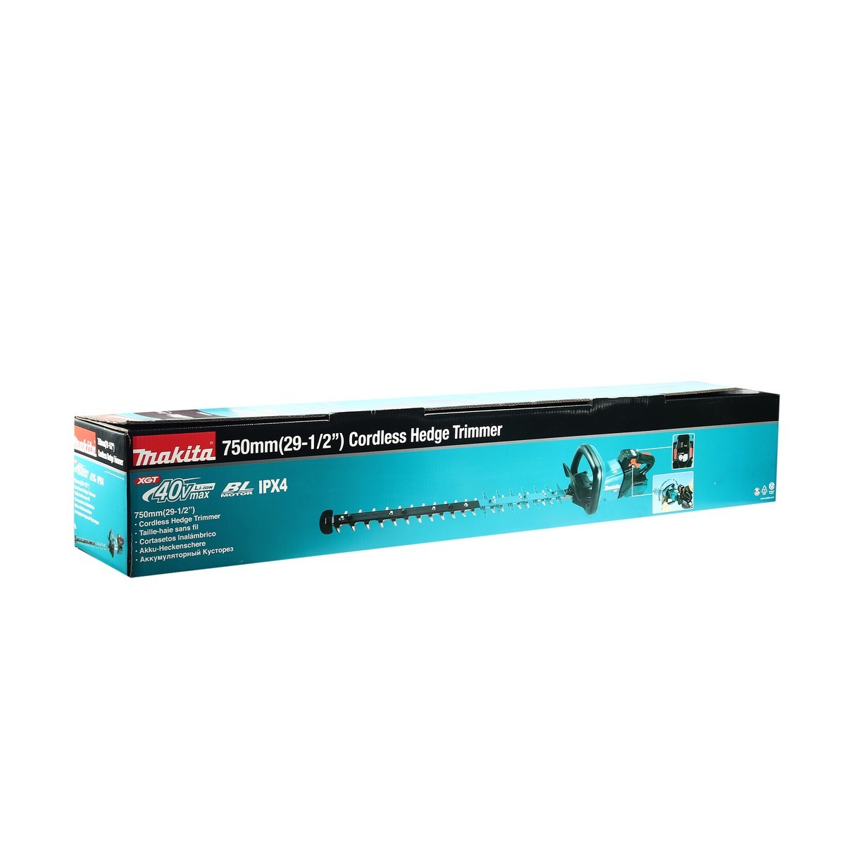 MAKITA เครื่องเล็มพุ่มไร้สาย 40 โวลต์ ความยาวใบมีด 750 มม. รุ่น UH005GZ กำลังไฟ 720 วัตต์ ตัดสูงสุด 23.5 มม. ไม่รวมแบตเตอรี่-แท่นชาร์จ (มากี