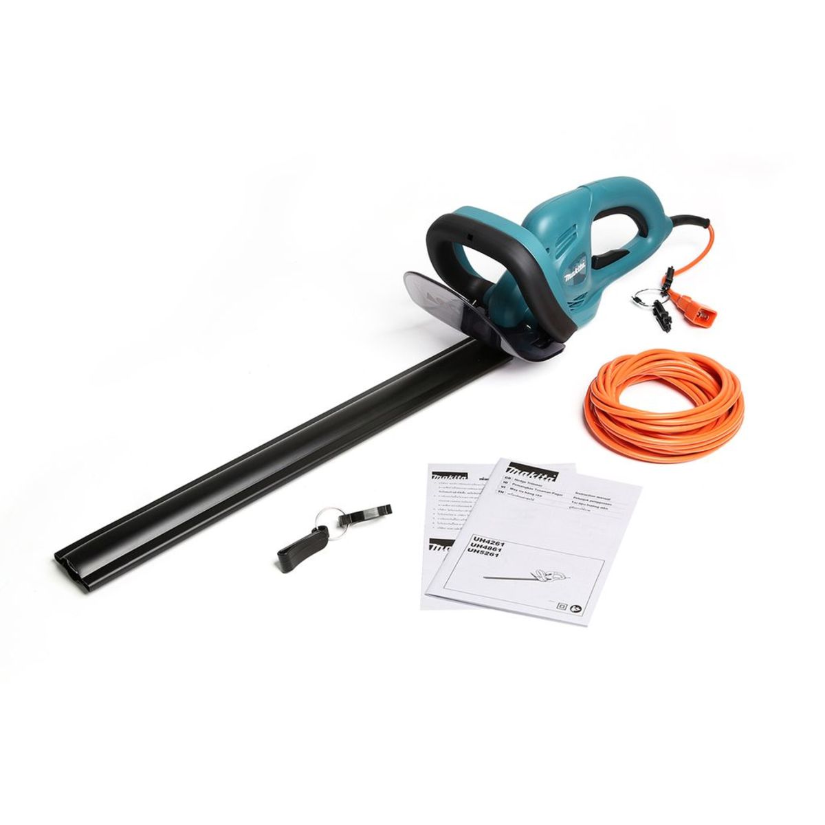 MAKITA เครื่องตัดแต่งกิ่งแบบไฟฟ้า 520 มม. (20-1/2 นิ้ว) กำลังไฟ 400 วัตต์ รุ่น UH5261X พร้อมสายไฟ 10 เมตร มีฉนวน 2 ชั้น ระบบเบรคไฟฟ้า (มากีต