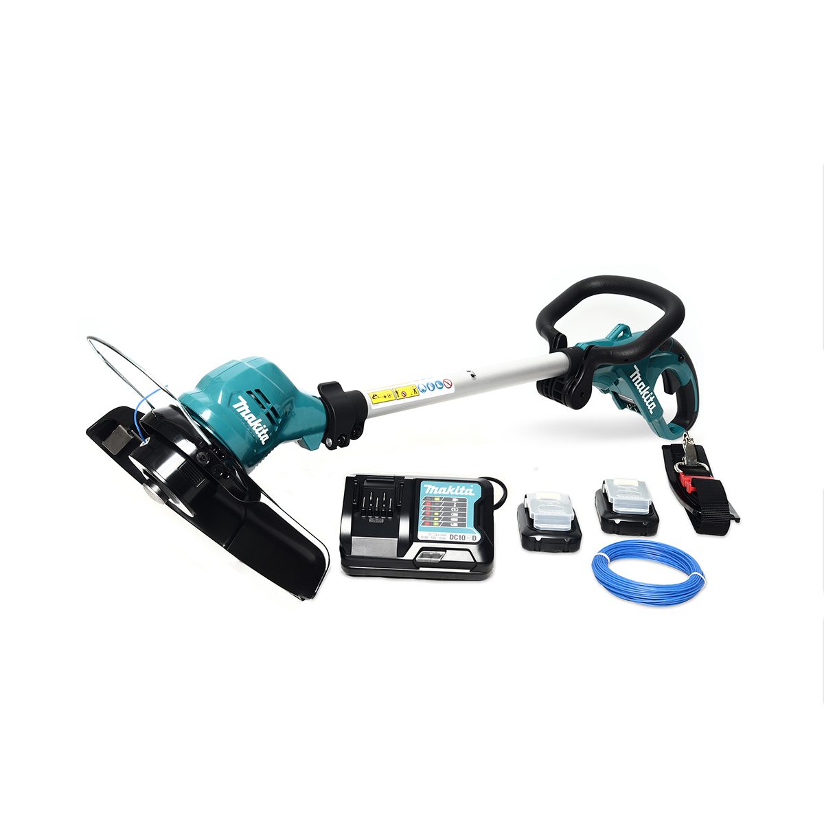 MAKITA เครื่องตัดหญ้าไร้สาย 12 โวลต์ สีชมพู รุ่น UR100DWYE ความเร็วรอบตัวเปล่า 10,000 รอบ/นาที UR100DSAP รวมแบตเตอรี่-แท่นชาร์จ (มากีต้า)