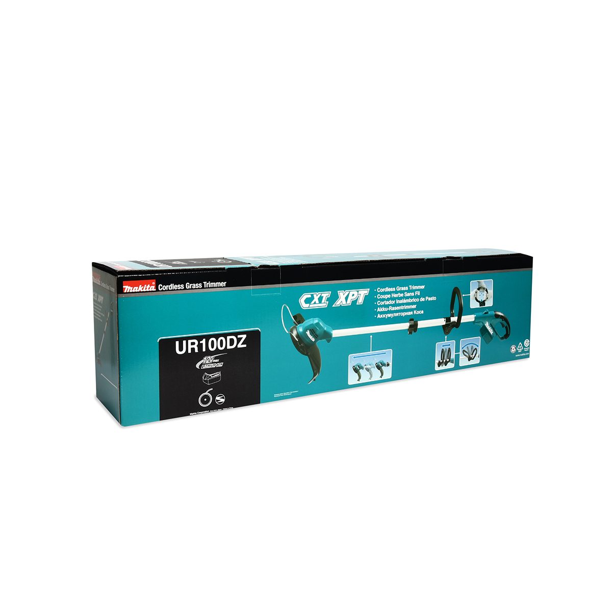MAKITA เครื่องตัดหญ้าไร้สาย 12 โวลต์ สีชมพู รุ่น UR100DZ ความเร็วรอบตัวเปล่า 10,000 รอบ/นาที UR100DSAP ไม่รวมแบตเตอรี่-แท่นชาร์จ (มากีต้า)