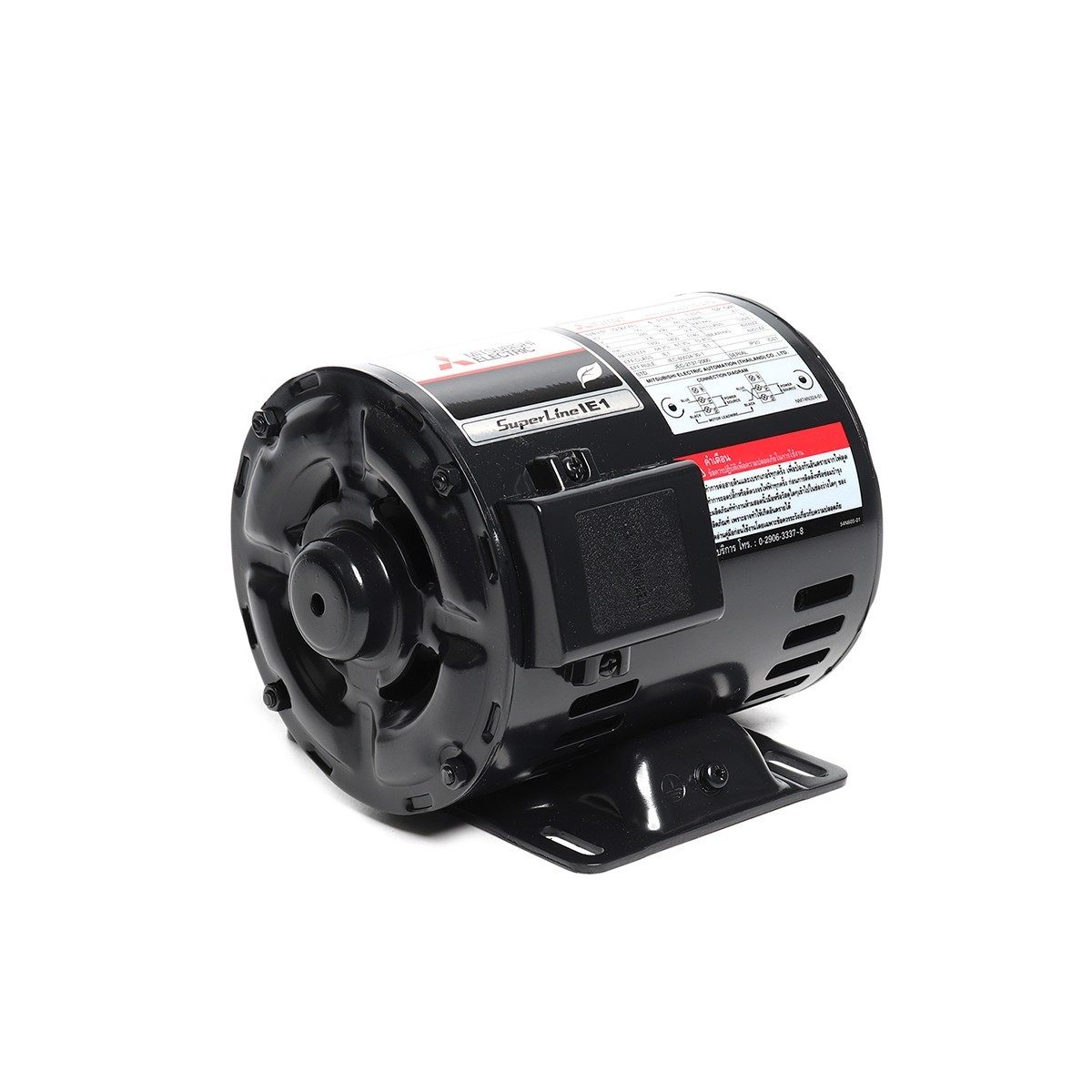 มอเตอร์ MITSUBISHI รุ่น SP-QR กำลัง 1/3 แรงม้า (0.25 กิโลวัตต์) 1 เฟส 220 โวลต์ 4 โพล 2 สาย IP20 ความเร็วรอบ 1450 RPM (รอบต่อนาที)