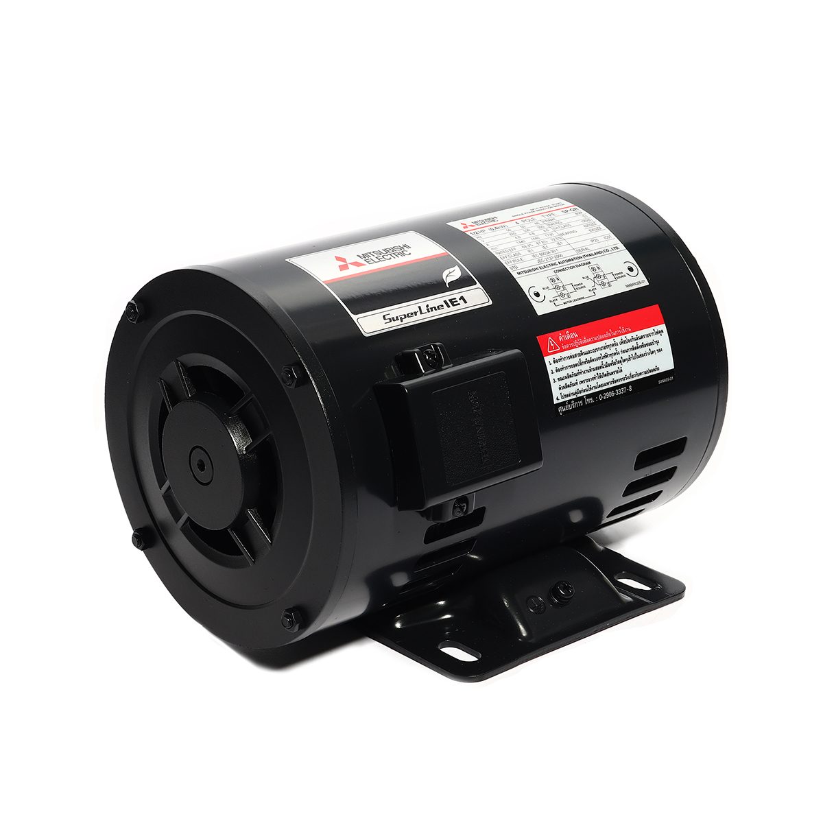 มอเตอร์ MITSUBISHI รุ่น SP-QR กำลัง 1/2 แรงม้า (0.4 กิโลวัตต์) 1 เฟส 220 โวลต์ 4 โพล 2 สาย IP20 ความเร็วรอบ 1450 RPM (รอบต่อนาที)