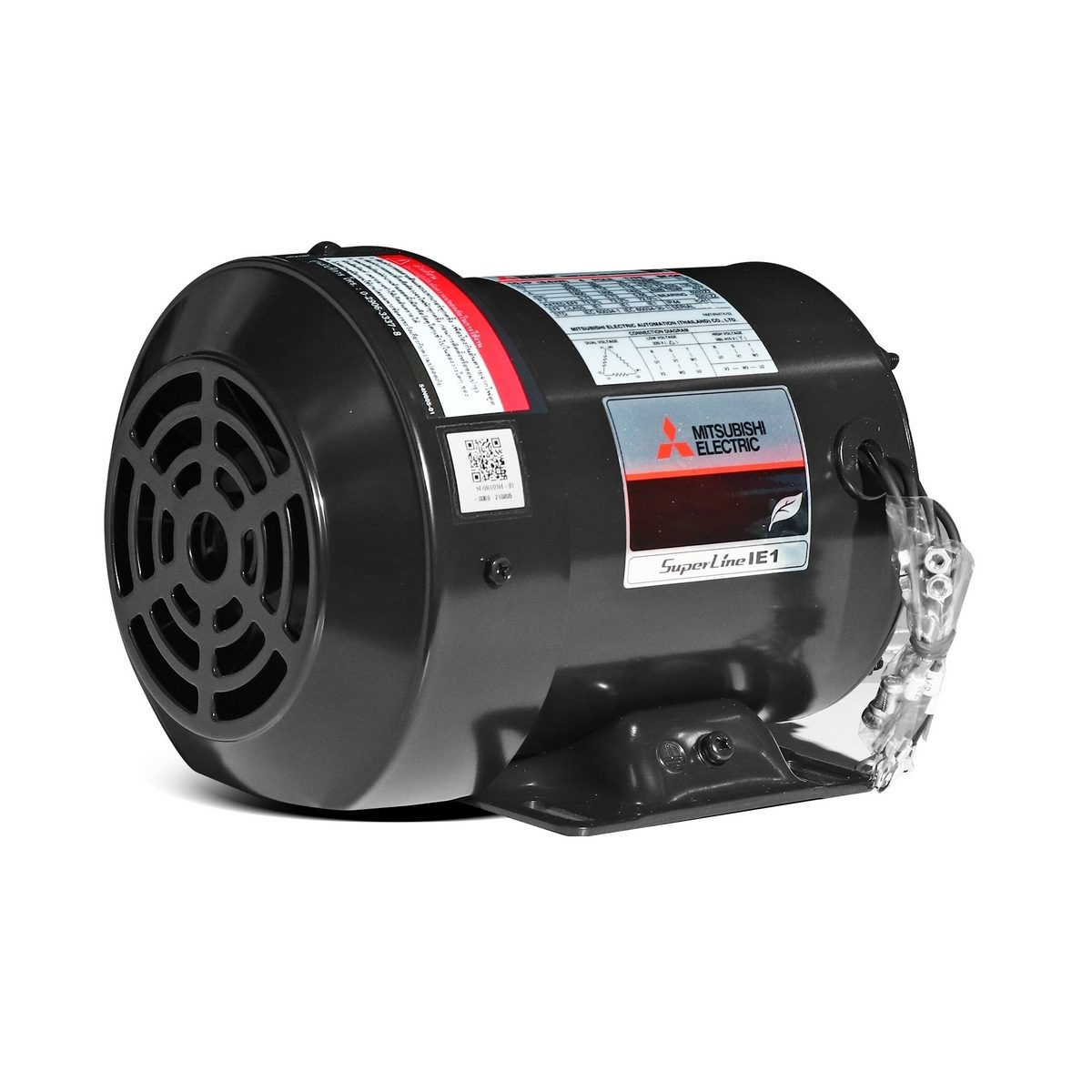 MITSUBISHI มอเตอร์ รุ่น SF-QR กำลัง 1/2 แรงม้า (0.4 กิโลวัตต์) ชนิดหุ้มมิด 3 เฟส 220/380 โวลต์ 4 โพล 3 สาย IP44 ความเร็วรอบ 1450 รอบ/นาที (ม
