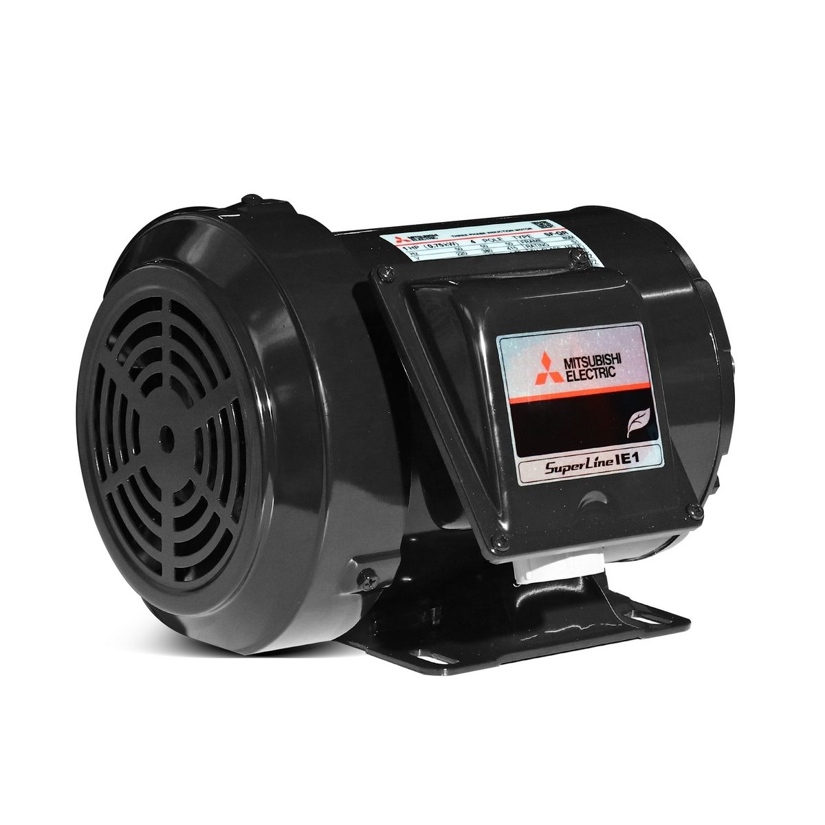 MITSUBISHI มอเตอร์ รุ่น SF-QR กำลัง 1 แรงม้า (0.75 กิโลวัตต์) ชนิดหุ้มมิด 3 เฟส 220/380 โวลต์ 4 โพล 3 สาย IP55 ความเร็วรอบ 1450 รอบ/นาที (มิ
