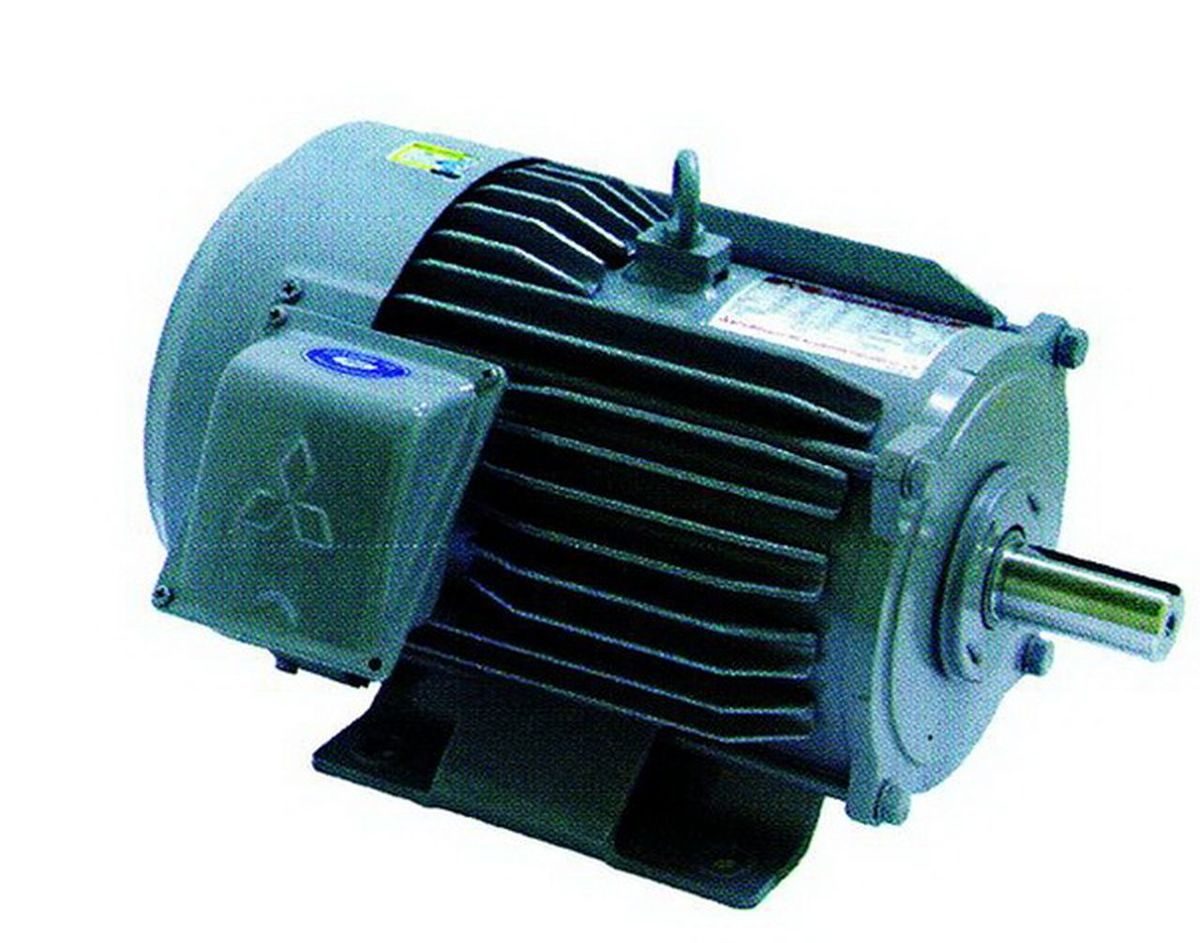 MITSUBISHI มอเตอร์ รุ่น SF-QR ชนิดหุ้มมิด กำลัง 1 แรงม้า (0.75 กิโลวัตต์) 3 เฟส 220/380 โวลต์ 6 โพล 3 สาย IP55 รอบช้า 950 รอบ/นาที (มิตซูบิช