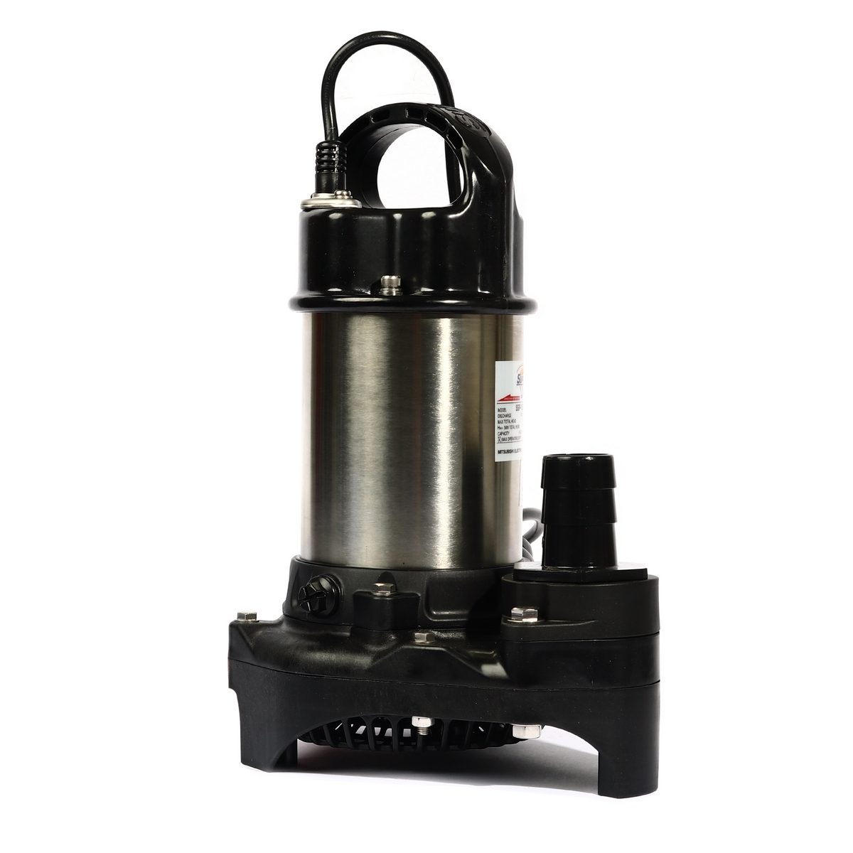 MITSUBISHI ปั๊มแช่สแตนเลส รุ่น SSP-155S กำลัง 1/5 แรงม้า ขนาดท่อ 1 1/2 นิ้ว ไฟ 220V ระยะส่งสูงสุด 5.6 เมตร ปริมาณน้ำสุงสุด 220 ลิตร/นาที สำห