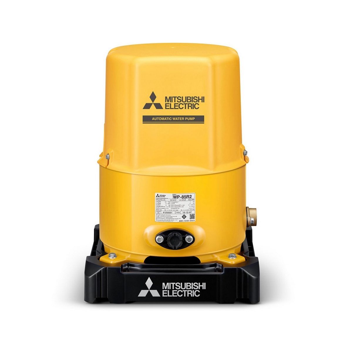 MITSUBISHI ปั๊มน้ำอัตโนมัติ (ถังกลม) 80 วัตต์ รุ่น WP-85R2 ระยะดูด 8 เมตร ระยะส่ง 12 เมตร ขนาดท่อ 20 มม. สำหรับบ้าน 1-2 ชั้น จุดที่ใช้น้ำ 1-