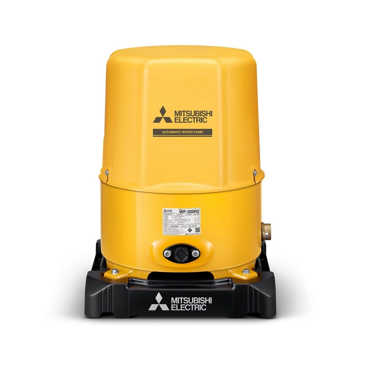 MITSUBISHI ปั๊มน้ำอัตโนมัติ รุ่น WP-205R2 ขนาด 200 วัตต์ ระยะดูด 8 เมตร ระยะส่ง 22 เมตร ขนาดท่อ 25 มม. ปริมาณน้ำ 59 ลิตร/นาที (สูงสุด), 50 ล