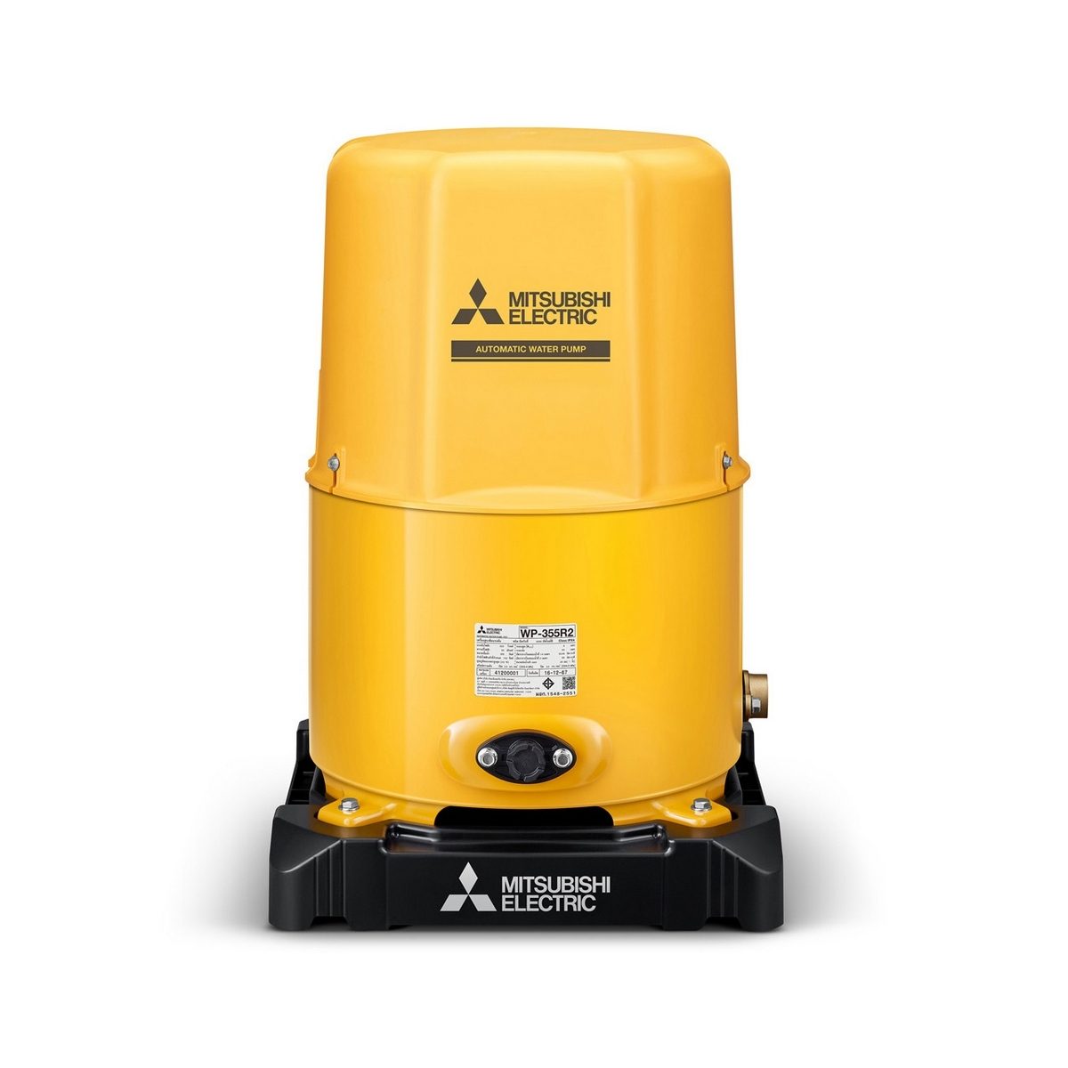 MITSUBISHI ปั๊มน้ำอัตโนมัติ รุ่น WP-355R2 ขนาด 350 วัตต์ ระยะดูด 8 เมตร ระยะส่ง 24 เมตร ขนาดท่อ 25 มม. ปริมาณน้ำ 66 ลิตร/นาที (สูงสุด), 55 ล