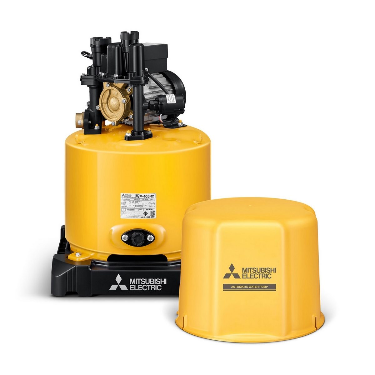 MITSUBISHI ปั๊มน้ำอัตโนมัติ รุ่น WP-405R2 ขนาด 400 วัตต์ ระยะดูด 8 เมตร ระยะส่ง 24 เมตร ขนาดท่อ 25 มม. ปริมาณน้ำ 68 ลิตร/นาที (สูงสุด), 57 ล