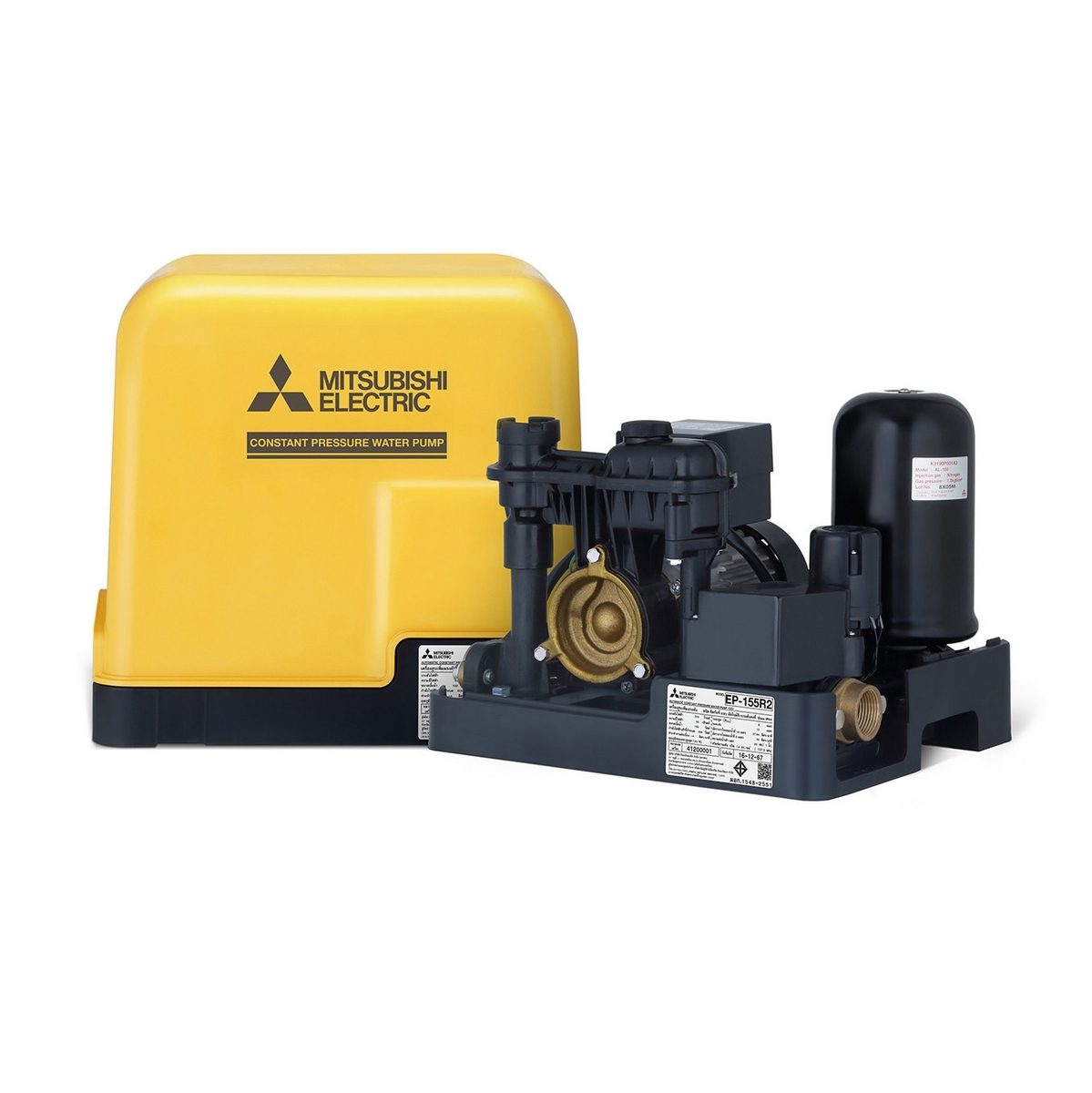 MITSUBISHI ปั๊มน้ำอัตโนมัติ รุ่น EP-155R2 ขนาด 150 วัตต์ ระยะดูด 8 เมตร ระยะส่ง 12 เมตร ขนาดท่อ 25 มม. ปริมาณน้ำ 50 ลิตร/นาที (สูงสุด), 39 ล