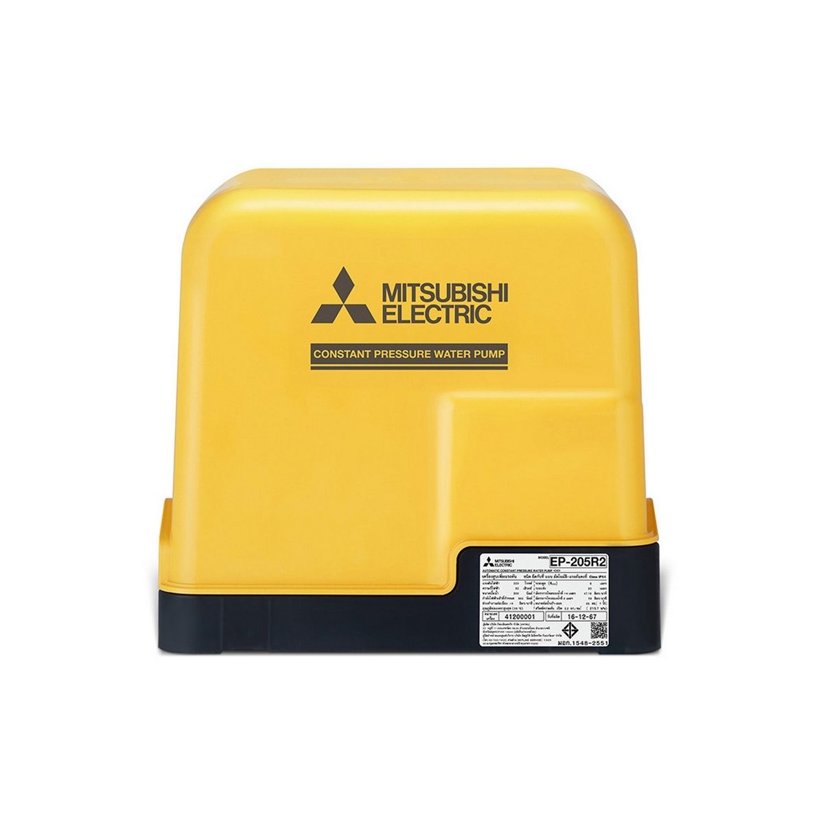 MITSUBISHI ปั๊มน้ำอัตโนมัติแรงดันคงที่ รุ่น EP-205R2 ขนาด 200 วัตต์ ระยะดูด 8 เมตร ระยะส่ง 20 เมตร ขนาดท่อ 25 มม. ปริมาณน้ำ 59 ลิตร/นาที (สู