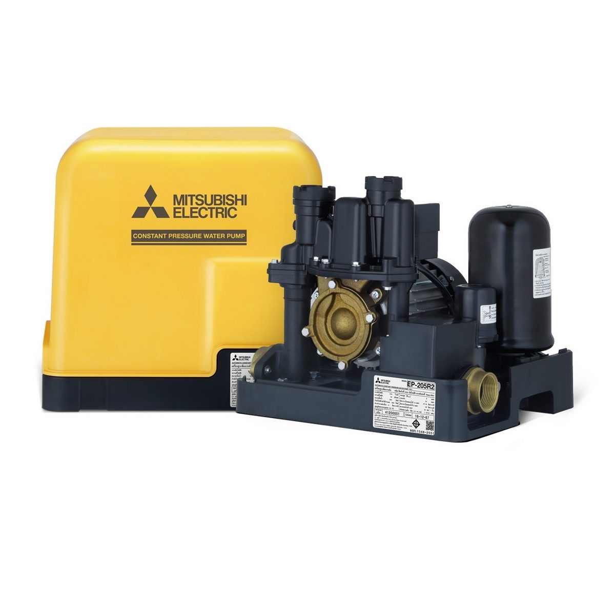 MITSUBISHI ปั๊มน้ำอัตโนมัติแรงดันคงที่ รุ่น EP-205R2 ขนาด 200 วัตต์ ระยะดูด 8 เมตร ระยะส่ง 20 เมตร ขนาดท่อ 25 มม. ปริมาณน้ำ 59 ลิตร/นาที (สู