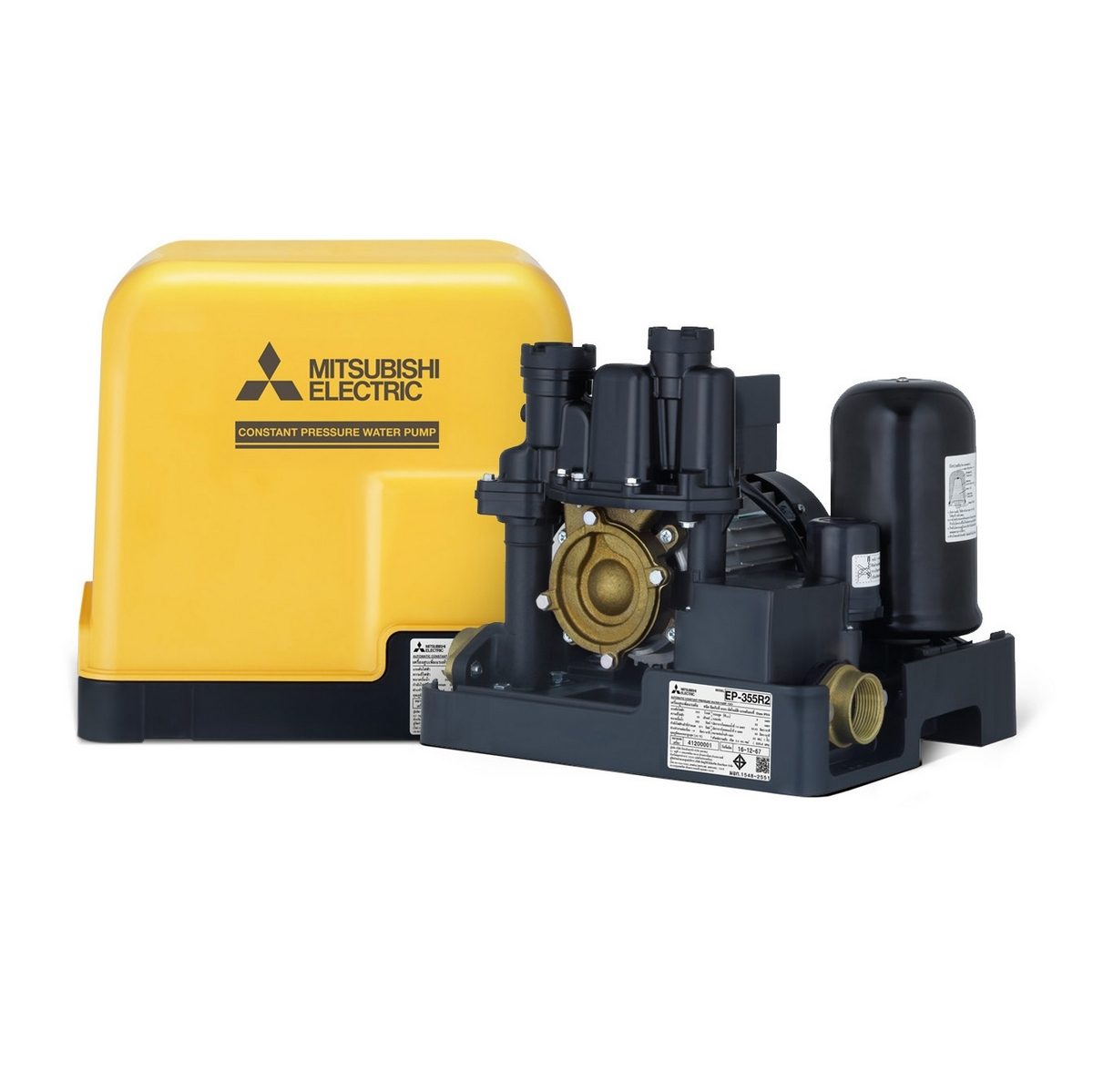 MITSUBISHI ปั๊มน้ำอัตโนมัติแรงดันคงที่ รุ่น EP-355R2 ขนาด 350 วัตต์ ระยะดูด 8 เมตร ระยะส่ง 22 เมตร ขนาดท่อ 25 มม. ปริมาณน้ำ 65 ลิตร/นาที (สู