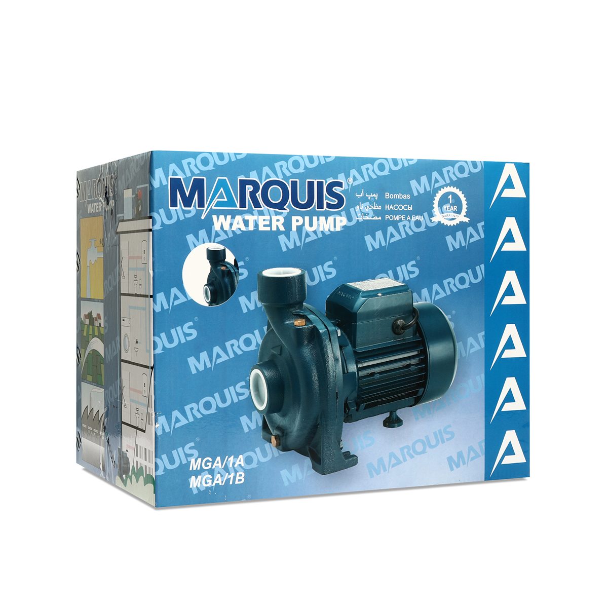 MGA/1A ปั๊มหอยโข่ง น้ำกลาง 1 HP - 1.5"
