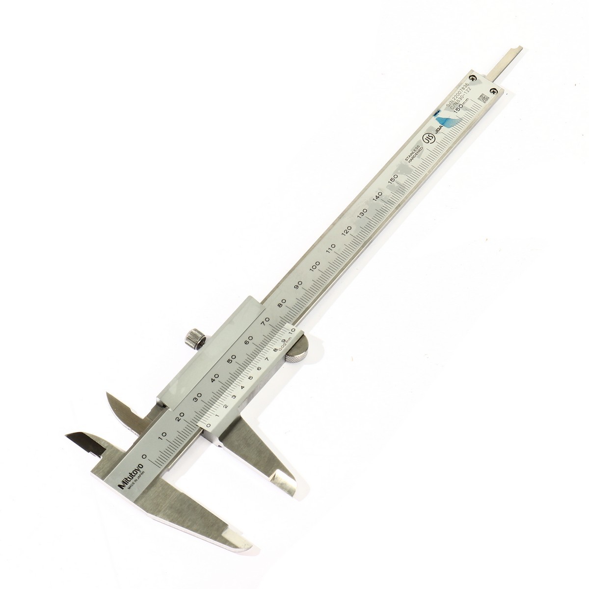 MITUTOYO เวอร์เนียคาลิปเปอร์ (Vernier Caliper) รุ่น 530-122 ระยะในการวัด 0-150 มม. ความละเอียด 0.02 มม. ความแม่นยำ ±0.03 ใช้สำหรับวัดความกว้