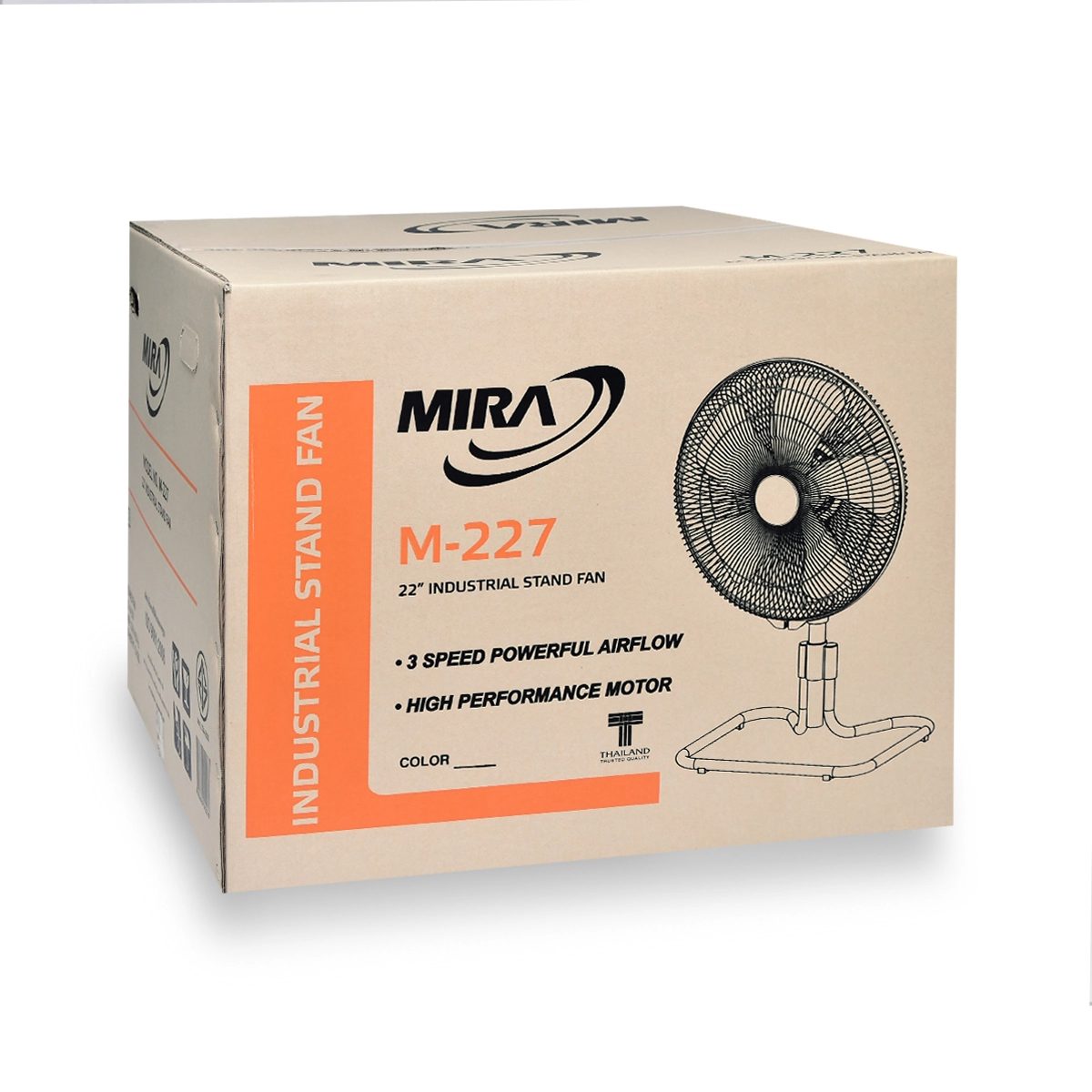 M227พัดลม22"อุตสาหกรรมปรับระดับ(สีเทา)