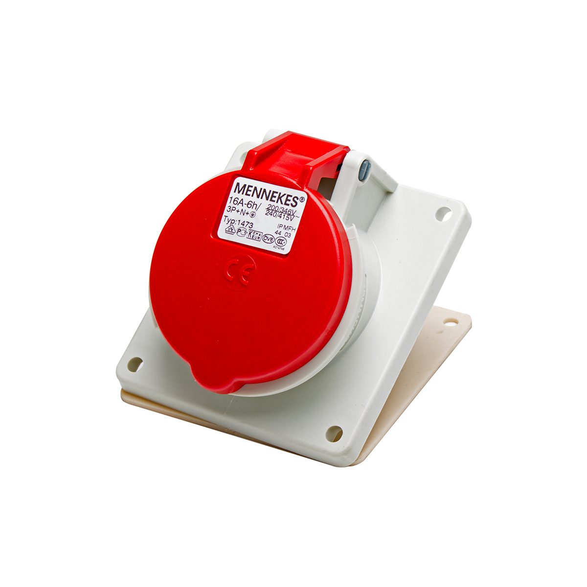 IP44 ปลั๊กตัวเมียเฉียง3P+N+E 400/16(1473