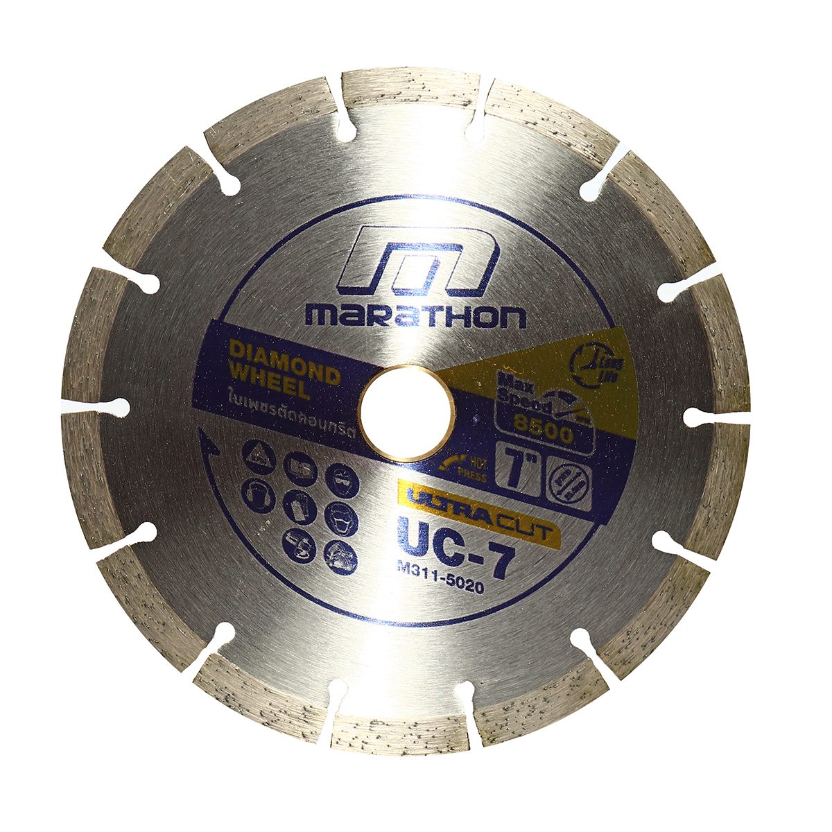 UC-7 ใบเพชรตัดคอนกรีต 7" 180X2.3X25.4MM