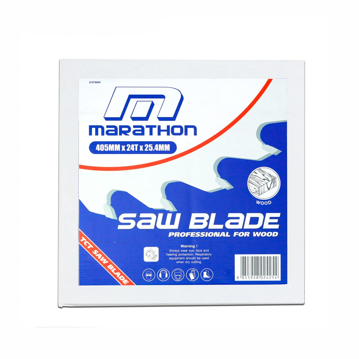 MARATHON ใบเลื่อยตัดไม้ 16 นิ้ว (405 มม.) 24 ฟัน รุ่น ULTRA ความหนาของคาร์ไบด์ 3.4 มม. แหวน 20 มม. ใช้ตัดไม้ (มาราธอน)