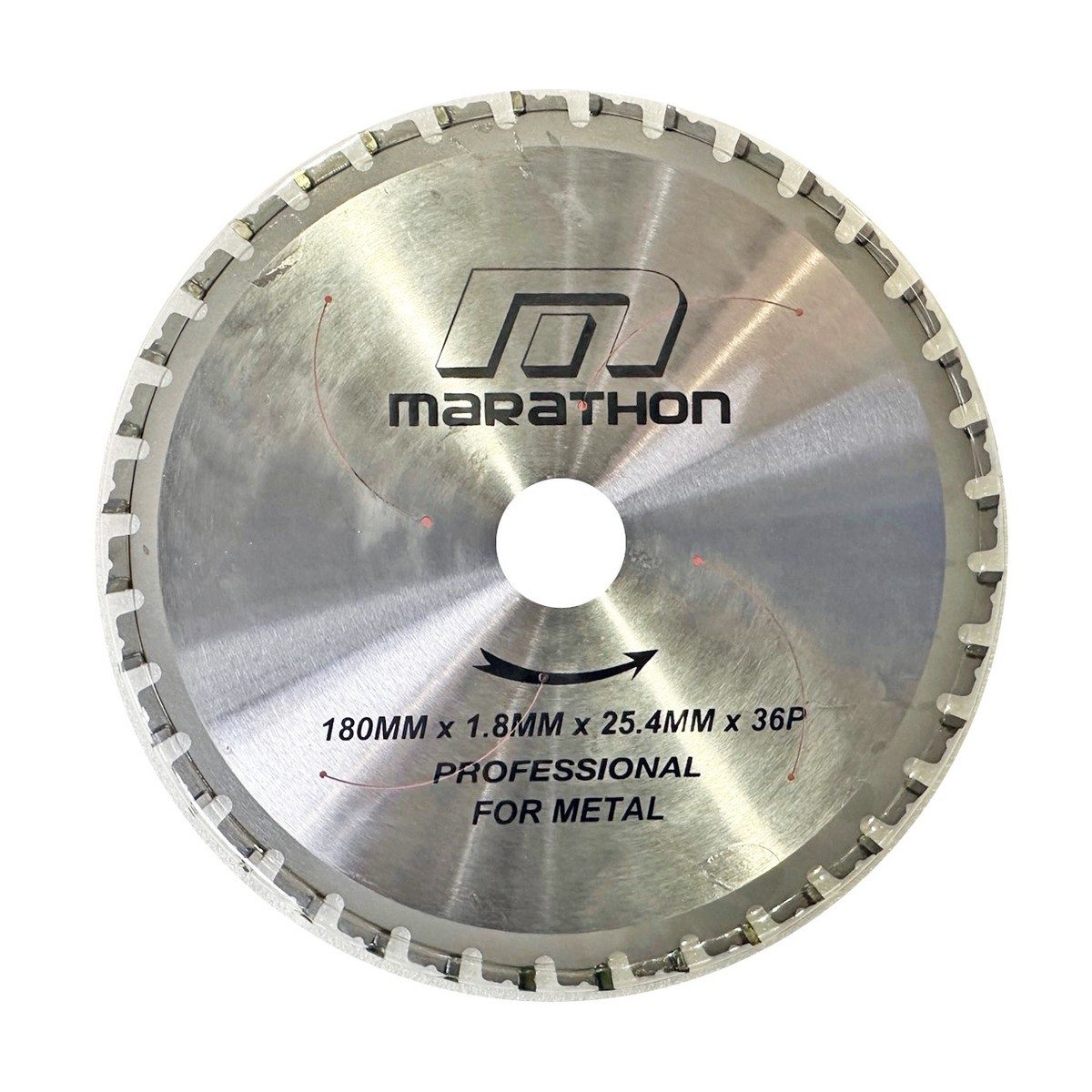 MARATHON ใบเลื่อยตัดเหล็ก ขนาด 7 นิ้ว (185 มม.) 36 ฟัน รุ่น METAL ความหนาของคาร์ไบด์ 2.2 มม. แหวน 20 มม. ใช้ตัดเหล็ก, สแตนเลส (มาราธอน)