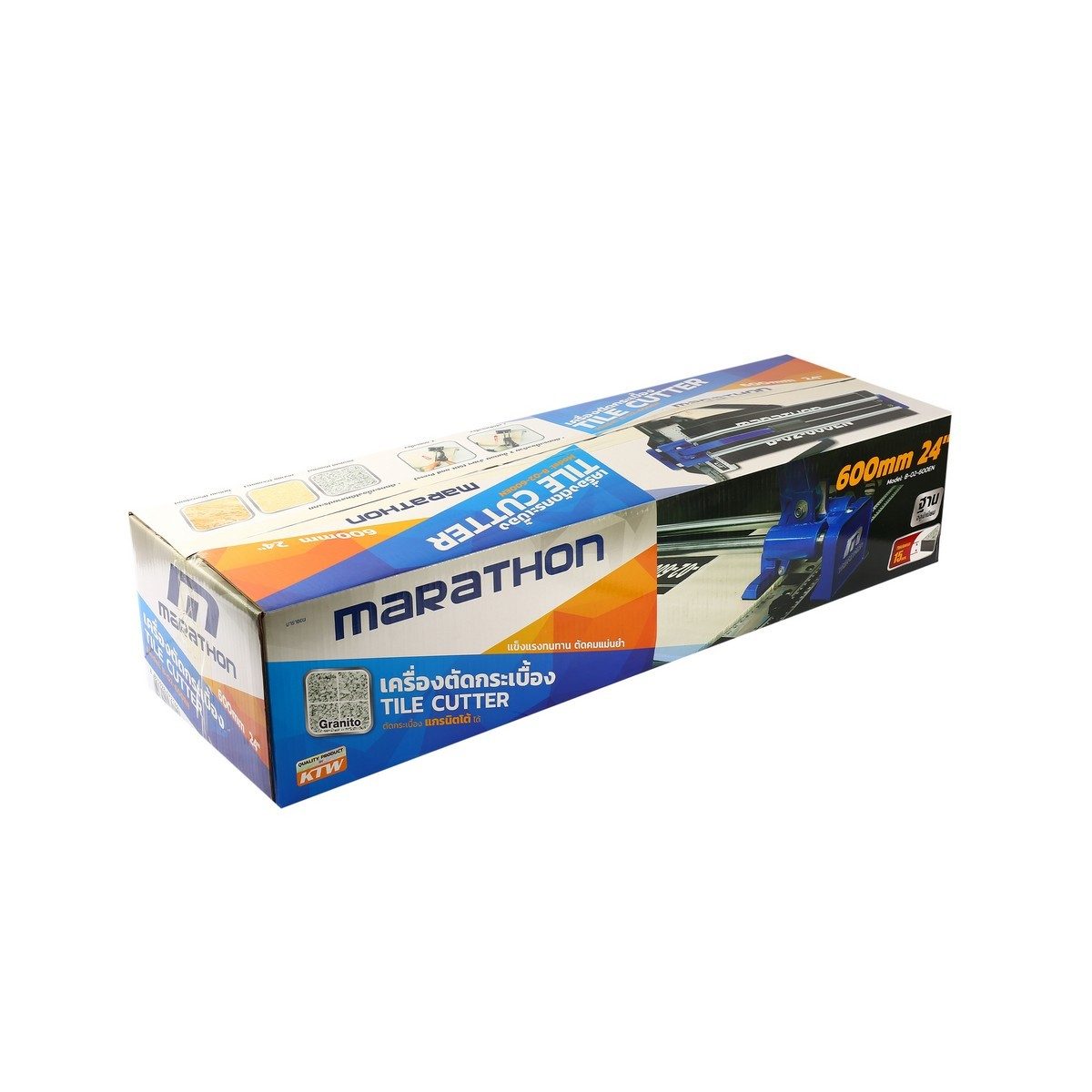 MARATHON แท่นตัดกระเบื้องบาร์คู่ ขนาด 600 มม. รุ่น B-02-600EN ตัดกระเบื้องหนา 6-15 มม. สามารถตัดกระเบื้อง แกรนิโต้ เซรามิค โพซิเลน (มาราธอน)