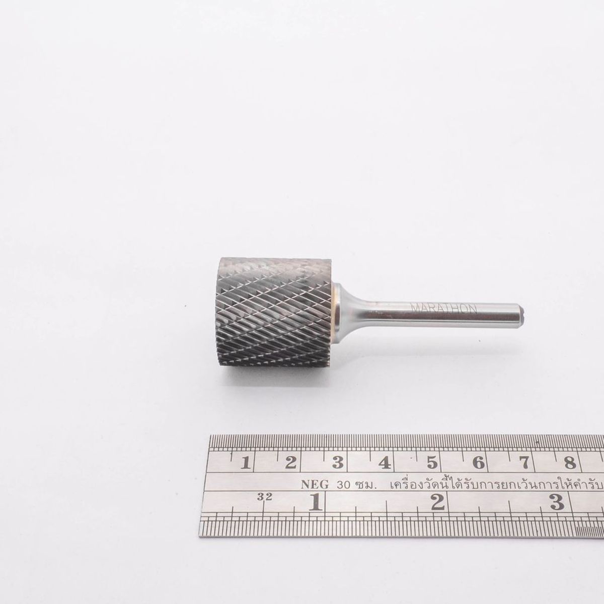 MARATHON เหล็กเจียคาร์ไบด์ทรงกระบอกหัวเรียบ รุ่น DOUBLE CUT SA-9M เส้นผ่านศูนย์กลาง 25.4 มม. แกน 6 มม. ความยาวคมกัด 25 มม. สำหรับงานโมลด์ (ม