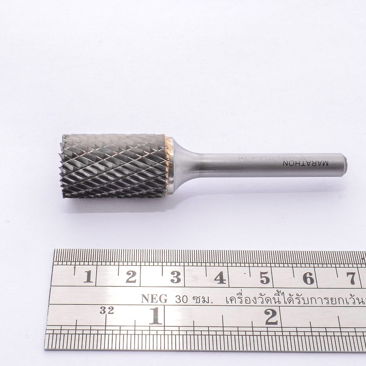 MARATHON เหล็กเจียคาร์ไบด์ทรงกระบอกหัวมีคมกัด รุ่น DOUBLE CUT SB-6M เส้นผ่านศูนย์กลาง 16 มม. แกน 6 มม. ความยาวคมกัด 25 มม. สำหรับงานโมลด์ (ม
